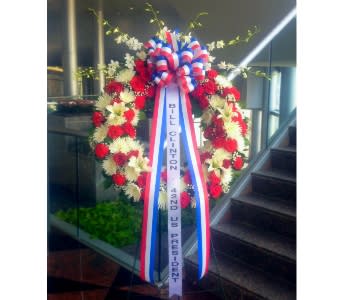 36 INCH RED WHITE &amp; BLUE WREATH - DELUXE [TT-ANC3D] -     As Shown : TT-ANC3D  