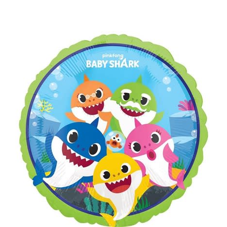 18" Colorful Baby Shark Mylar 18" Colorful Baby Shark Mylar - Select this standard size baby shark mylar balloon.