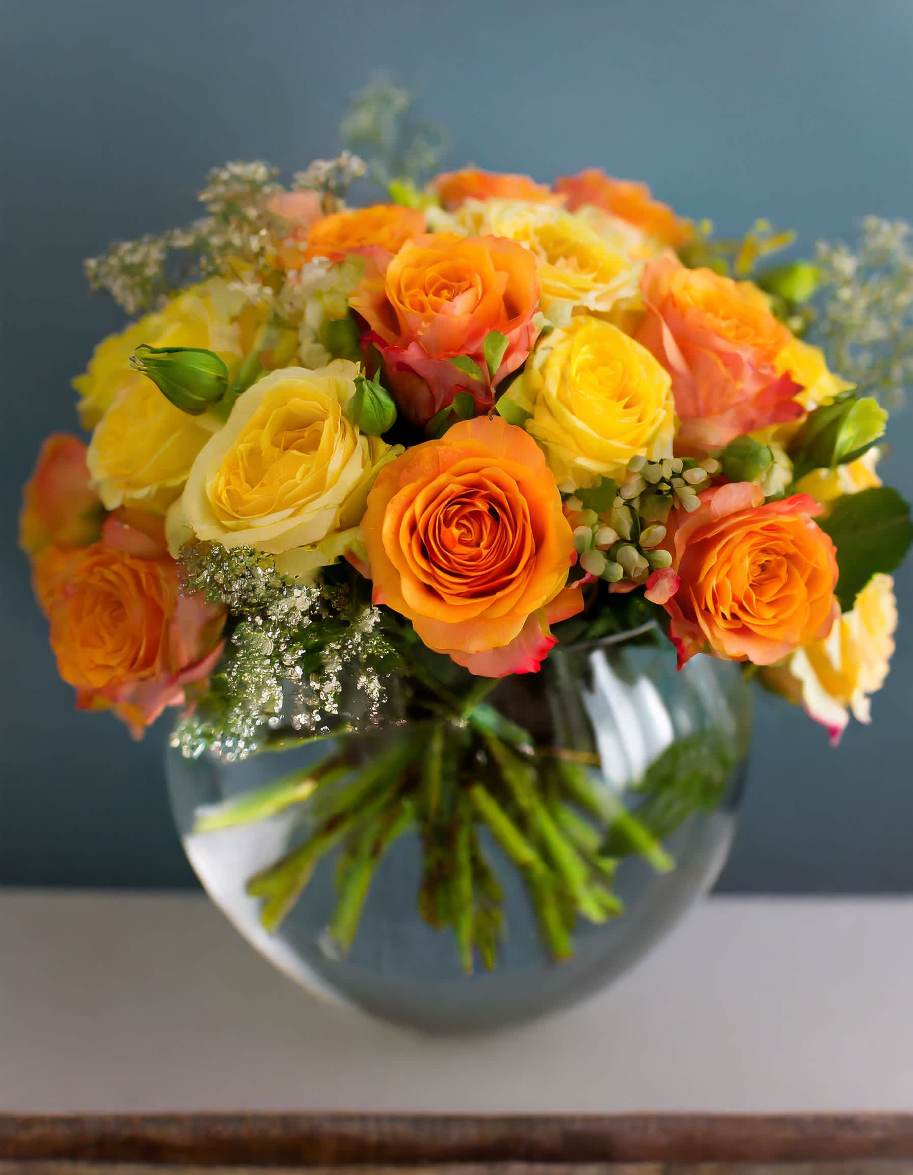 Brighter Every Day Brighter Every Day - The arrangement includes radiant roses and a delightful assortment of mixed flowers, evoking a sense of brightness and sunshine. ALL IMAGES PROVIDED AT STANDART PRICE Photos and visual presentation of the products represent an overall style, look and feel, which we may not be able to identically replicate in some instances