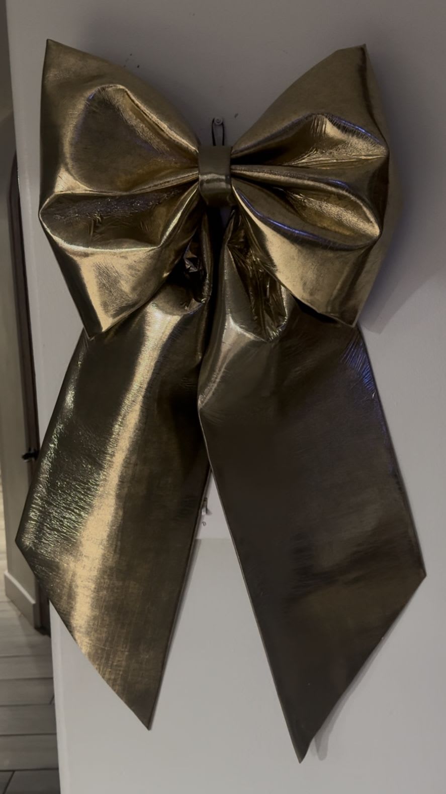 Coquette Bow 2 - Large Single Christmas Bow in Gold 43&quot;x21&quot; Standard 52&quot;x24&quot; Deluxe