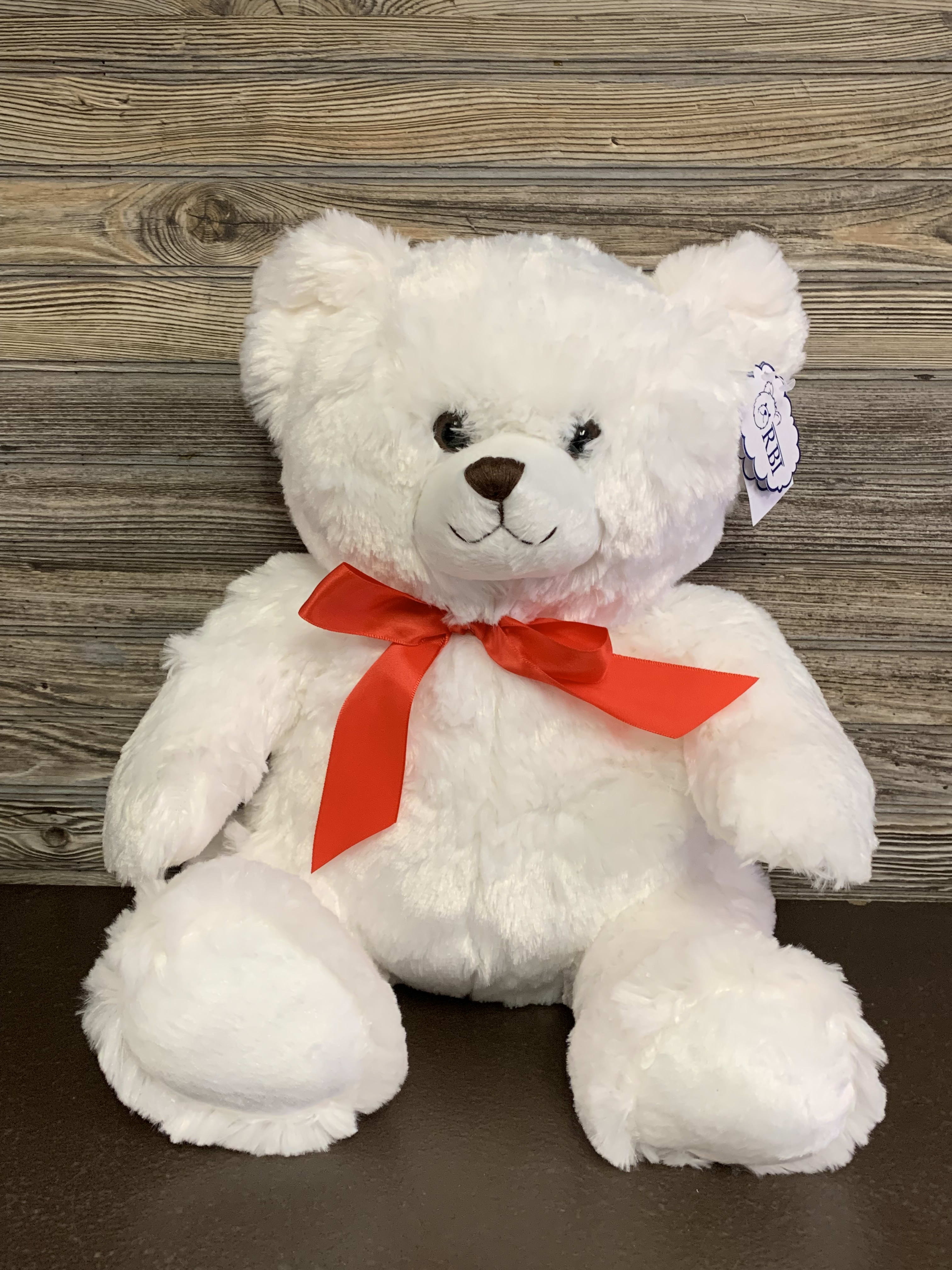 Red and white teddy bear top