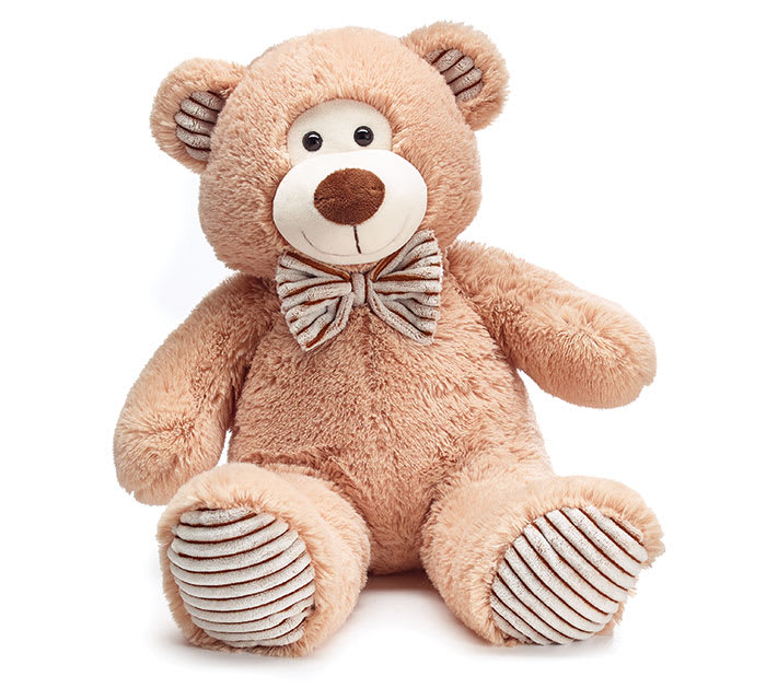 PLUSH BEIGE FUR CORDUROY BEAR in Smyrna GA Floral Creations Florist
