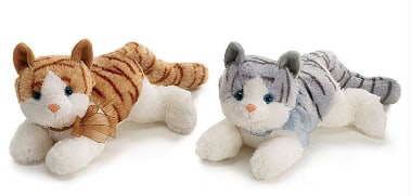 PLUSH GRAY/BROWN KITTY CATPLUSH GRAY/BROWN KITTY CAT PLUSH GRAY/BROWN KITTY CATPLUSH GRAY/BROWN KITTY CAT - Tabby and Ryan kittens with coordinating sheer ribbon in a bow. Easy tie ribbon loop. 13"H