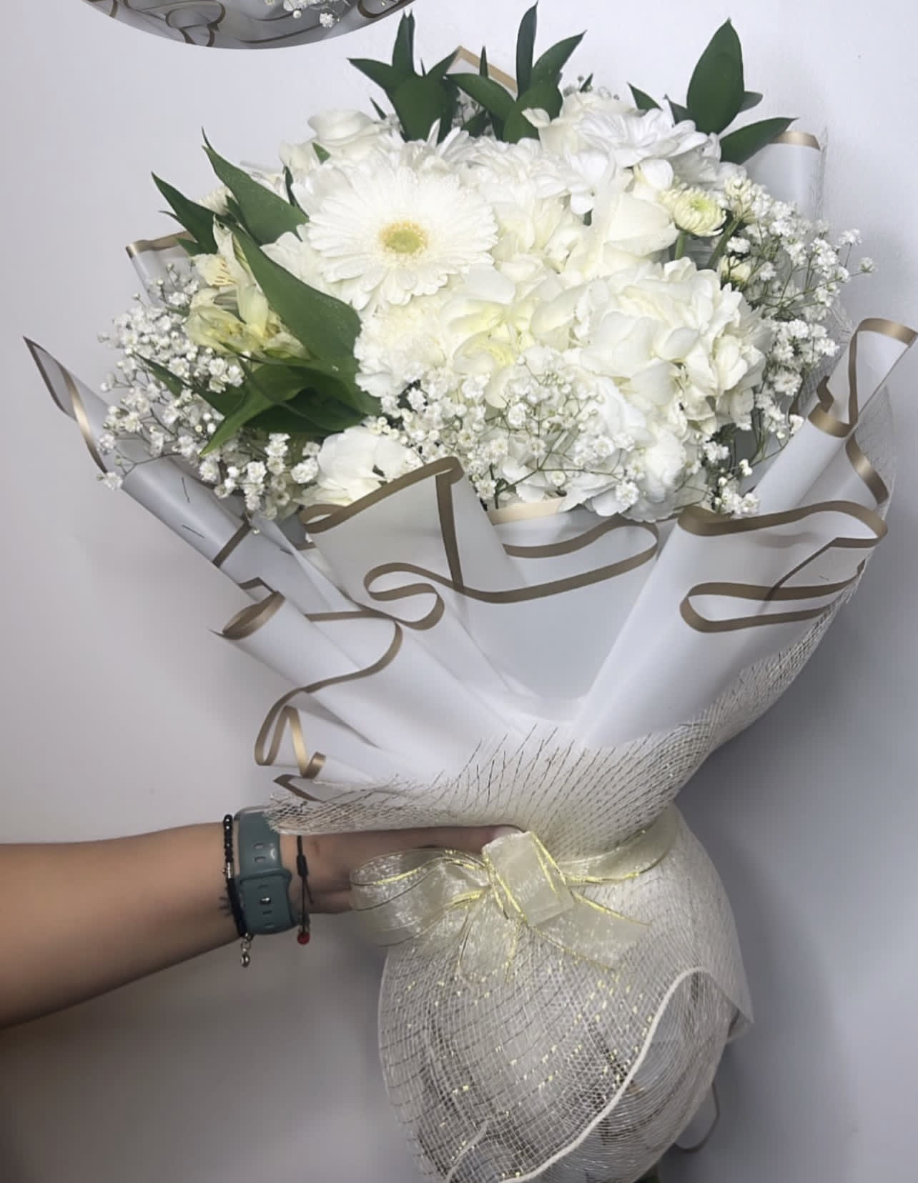 Pure Excellence Arrangment  - Hand Bouquets DO NOT come with a vase!  Flowers may have to be substituted.. But you should recieve the same overall color and theme. 