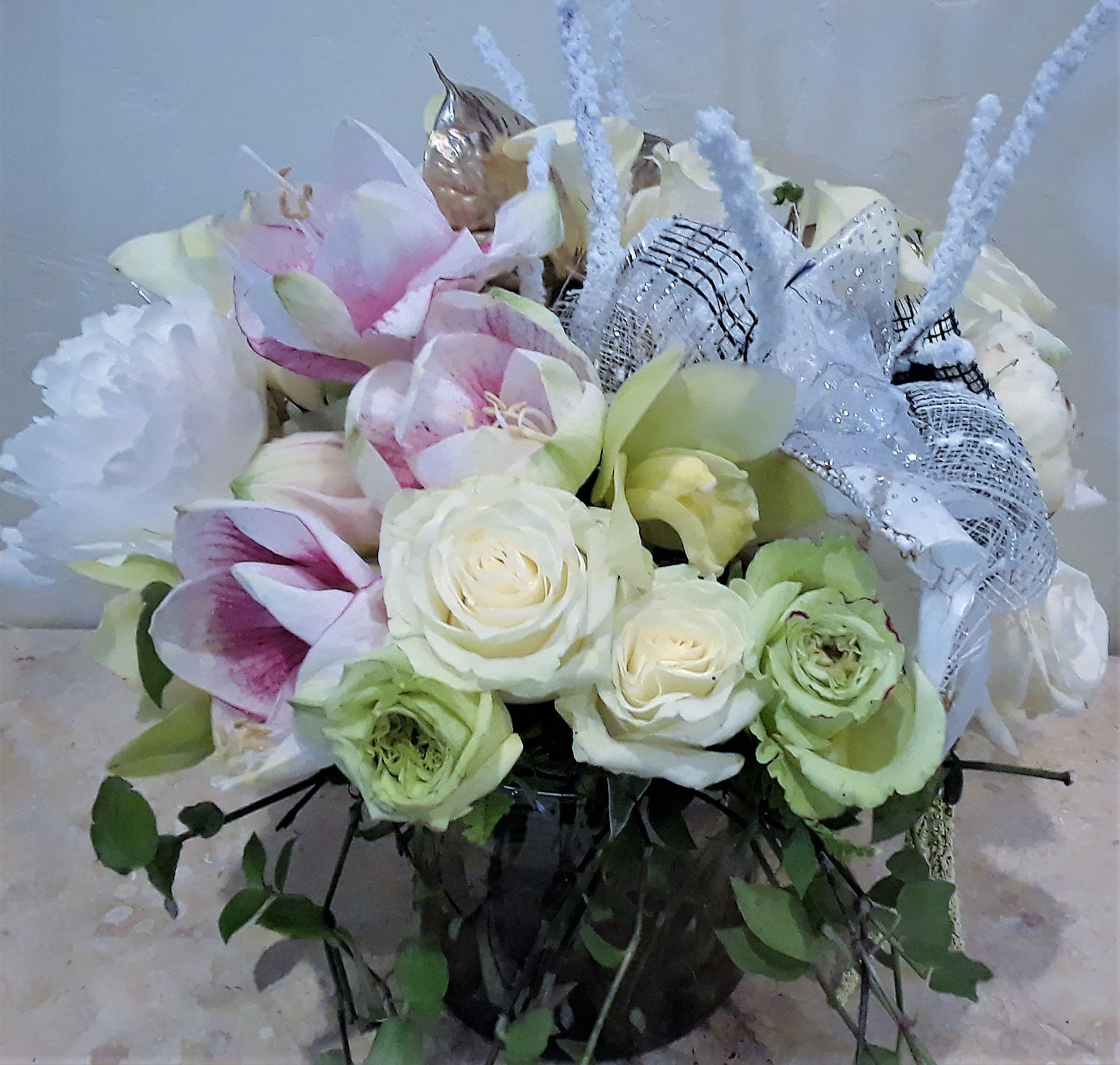 Shine Bright. - Twinkling stars on long winter nights are wonderful. But, come morning time, they’re gone. Shine Bright with this beaming vase of floral wonder, to remind of the beauty constantly surrounding us in this world. 