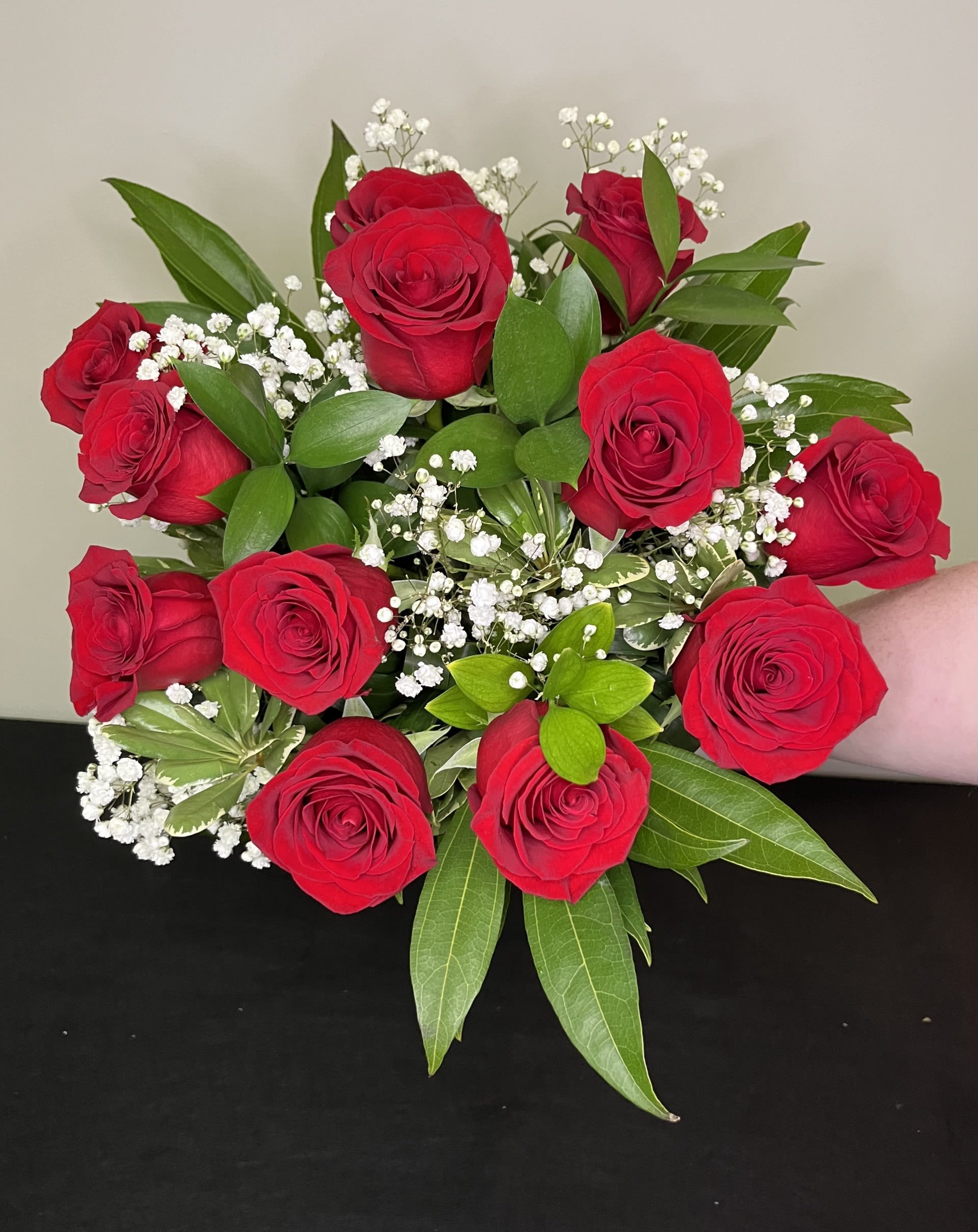 Red Rose Wrapped Presentation Bouquet by Chasing Petals - A bouquet of beautiful red roses arranged and ready for your favourite vase at home!