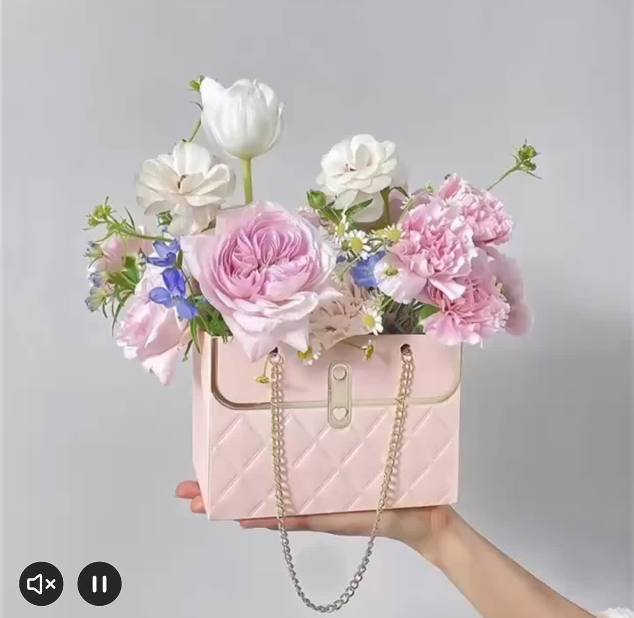 Pink floral purse sale