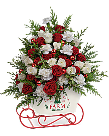 White Sleigh christmas tree - picture shown is large