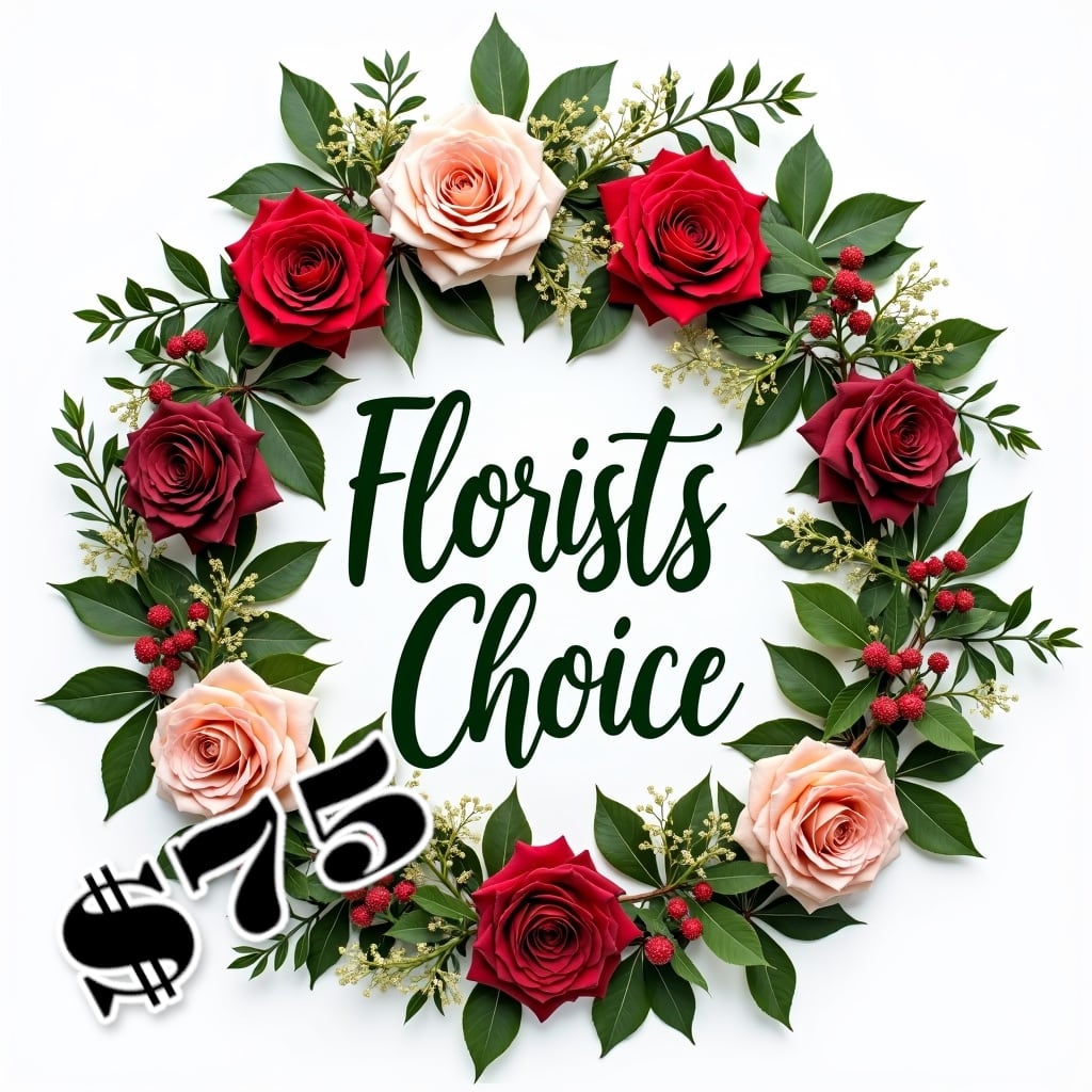 Florist’s Choice $75 Florist’s Choice $75 - Let our florist put together a beautiful bouquet of their choice for you. Each unique vase arrangement is designed locally using the freshest blooms available.