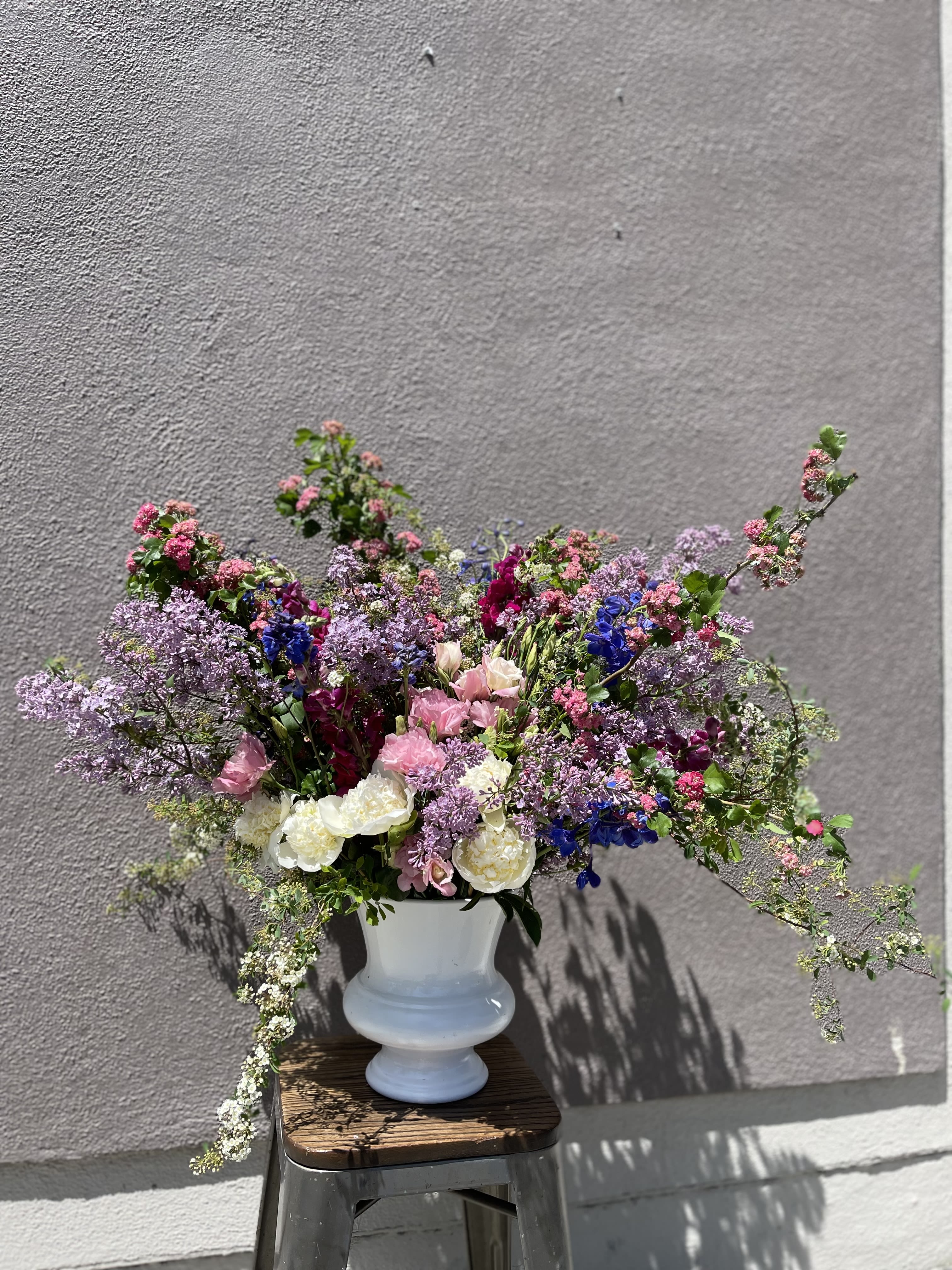 Catchy purple  - Our dear client reached out and wnted a Beautiful arrangement for their welcome table and i love how it came out