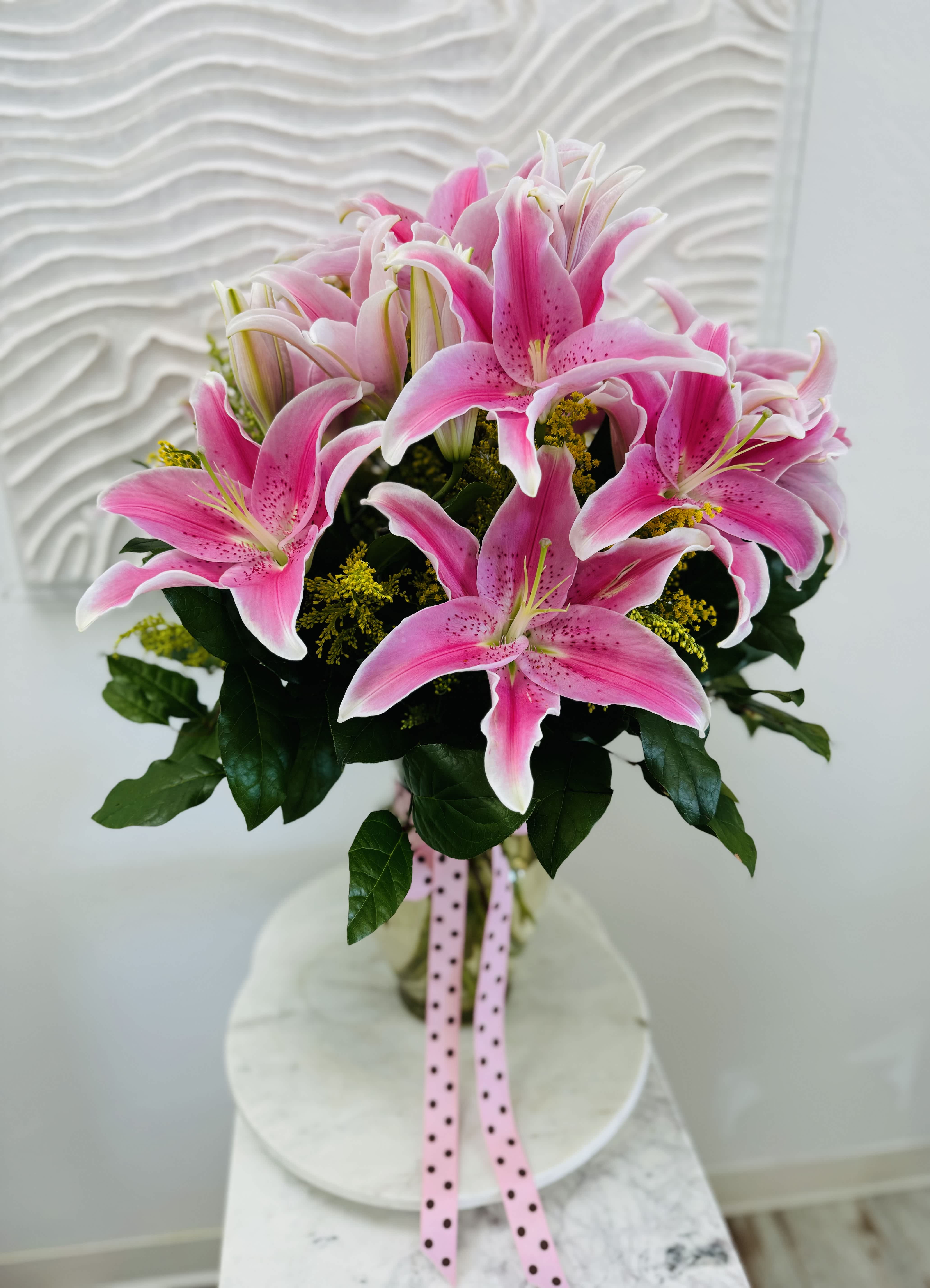 Lily Vase  - Lily Vase is full of beautifully arranged premium lilies. 