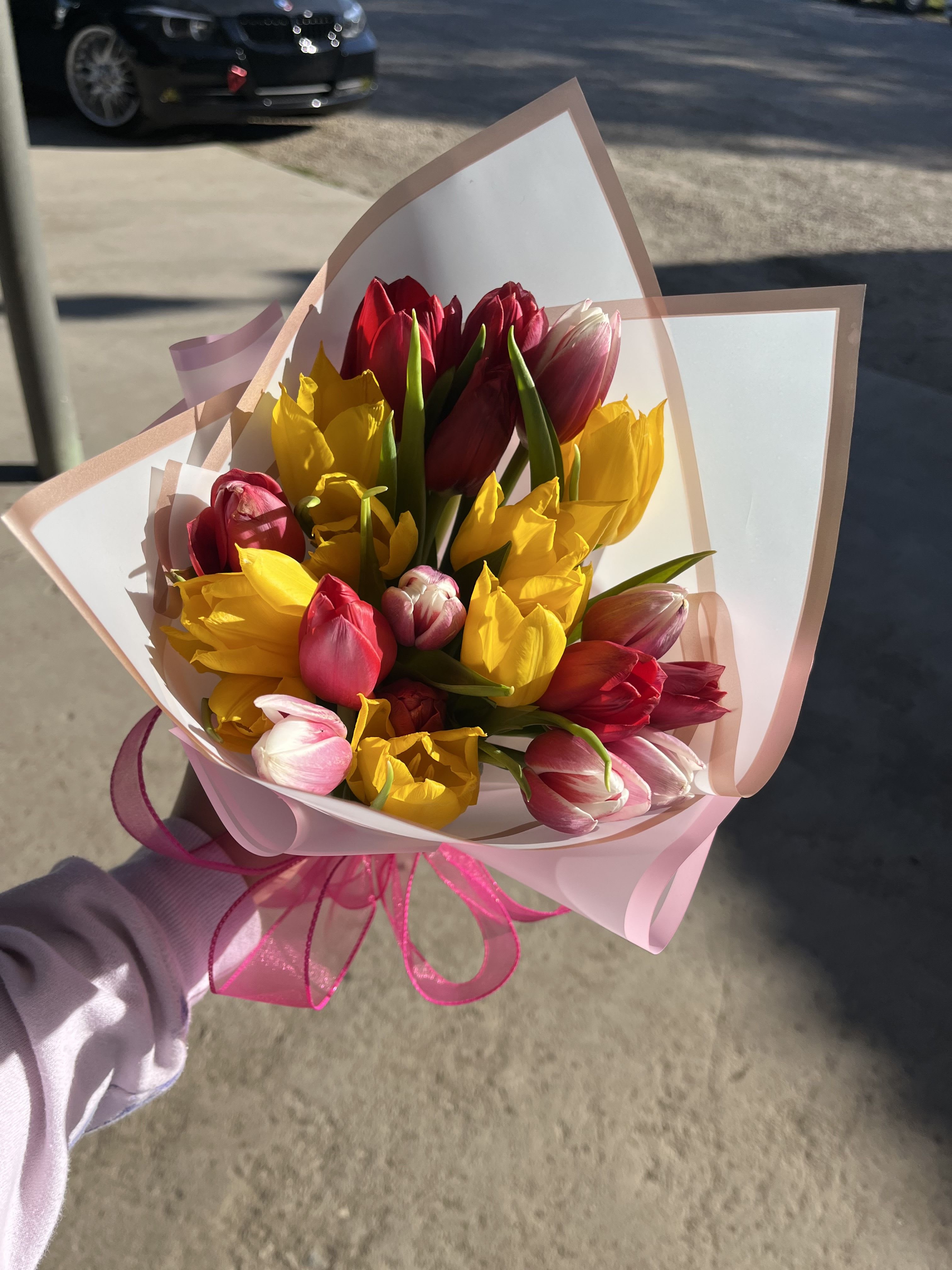 Tulip Bouquet  - Small Bouquet of tulips, assorted colors 