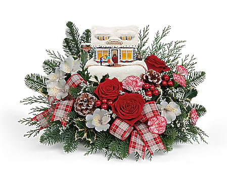 Thomas Kincade Fudge Shop Thomas Kincade Fudge Shop - With its glowing windows and delicate hand-painted details, this Christmas keepsake is a magical gift nestled in a wondrous winter bouquet.