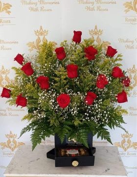 REGAL ROSES BOX - 18 Premium Roses Design