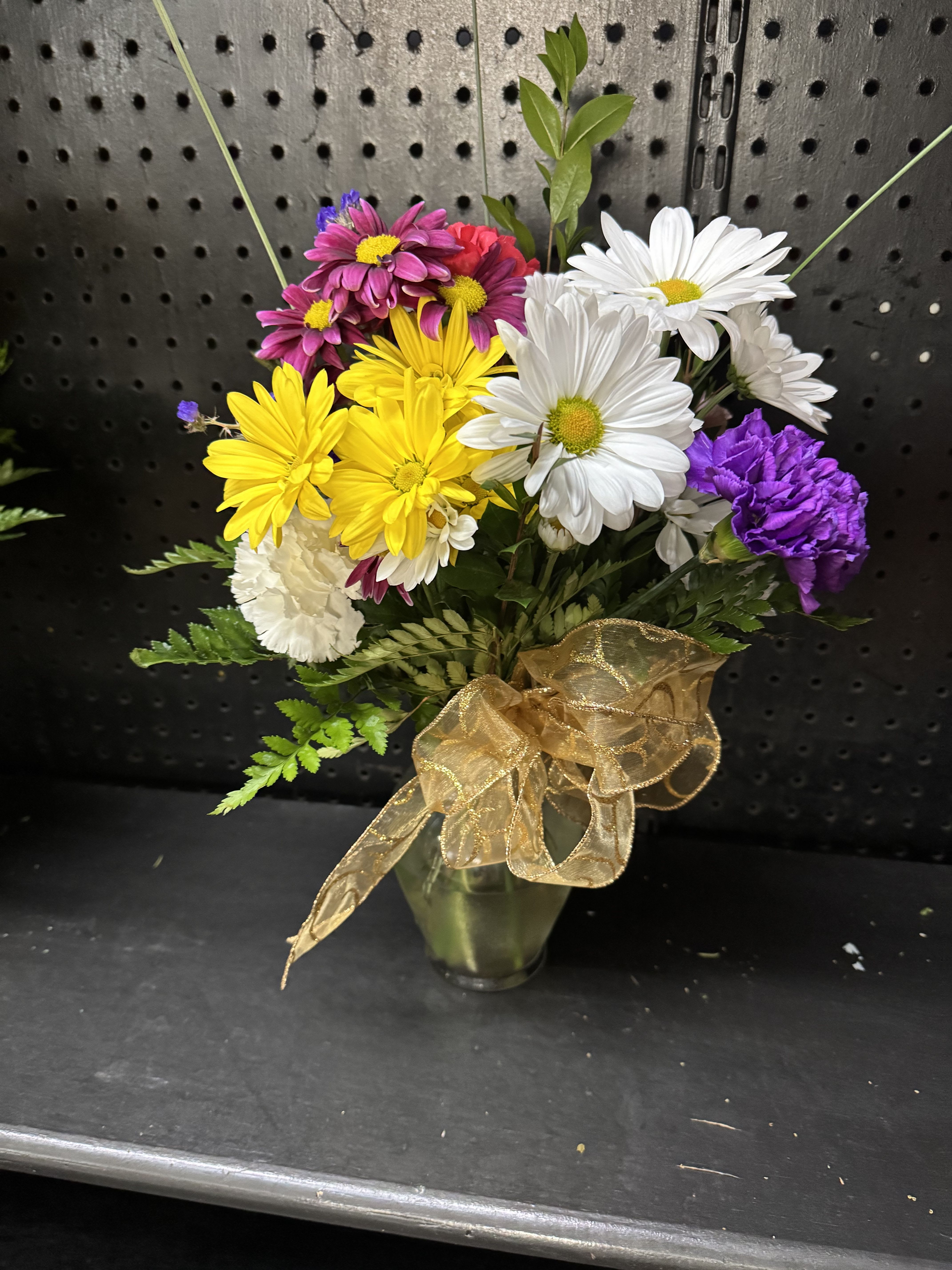 Anytime Happiness  - Daisies and carnations spring colors 