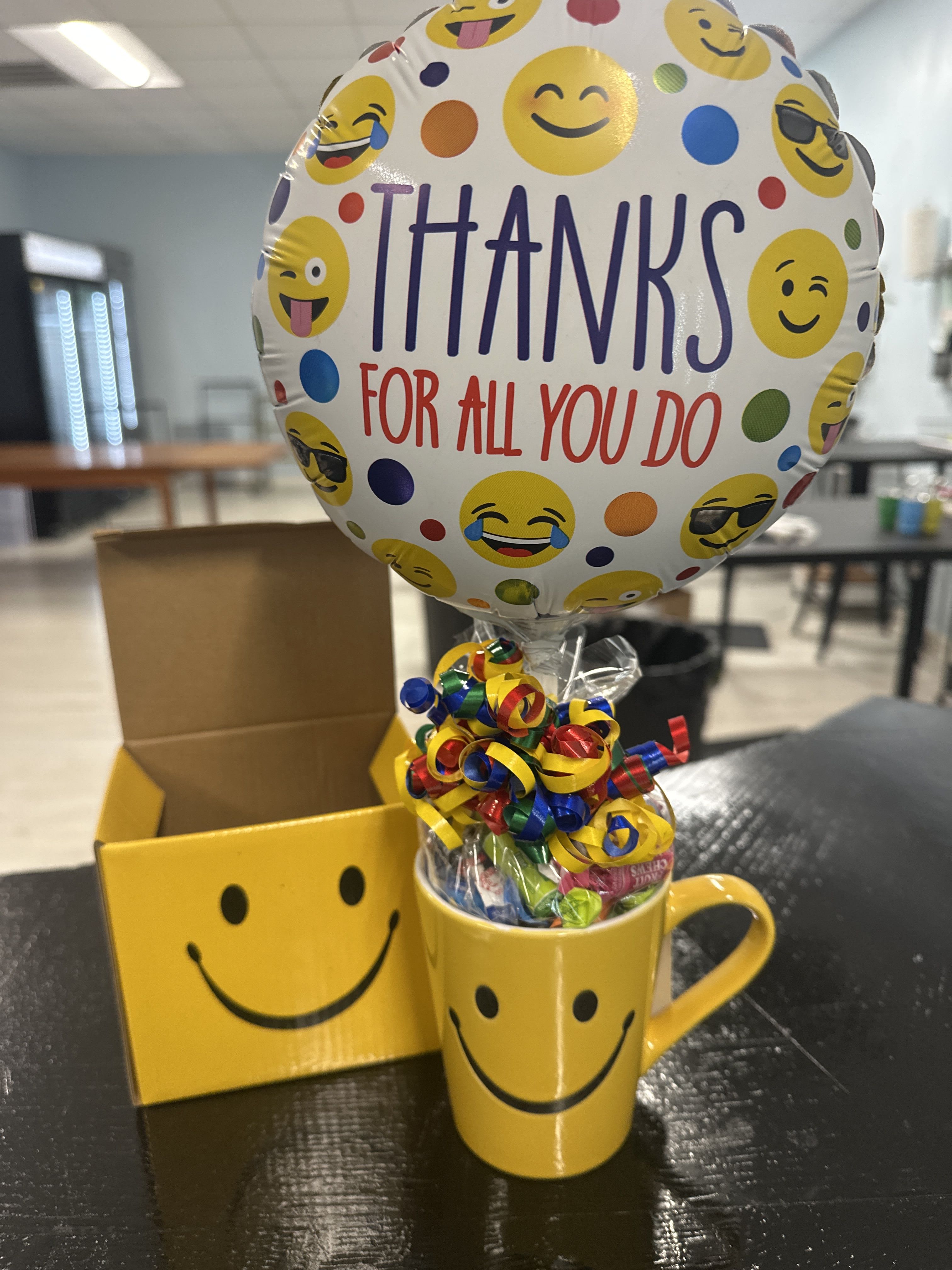 Thank you mug with candy and balloon Thank you mug with candy and balloon - Thanks for being you or thanks for what you do mug with candy and balloon great for any add-on or send by itself