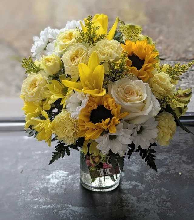 Joyful Day Bouquet Joyful Day Bouquet - Order the Joyful Day Bouquet if you would like to send something that is bright, has that wow factor with some long lasting elements, this is it. The Joyful Day Bouquet is pleasing to the eye and is sure to be a bouquet that is remembered!