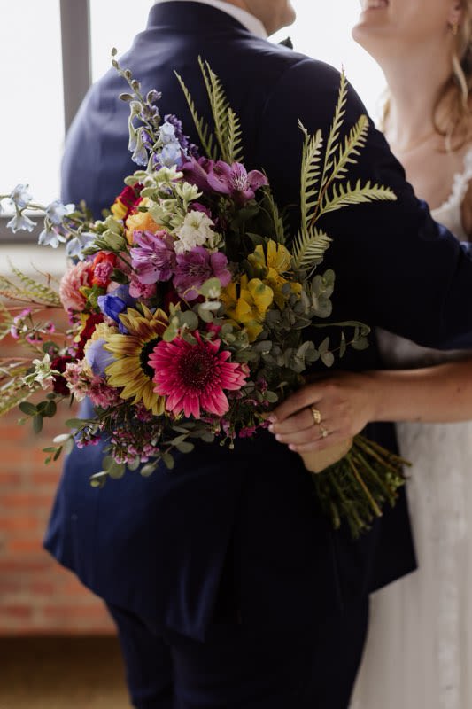 Ceslie's bridal bouquet - Bright and beautiful summer garden rustic bridal bouqet