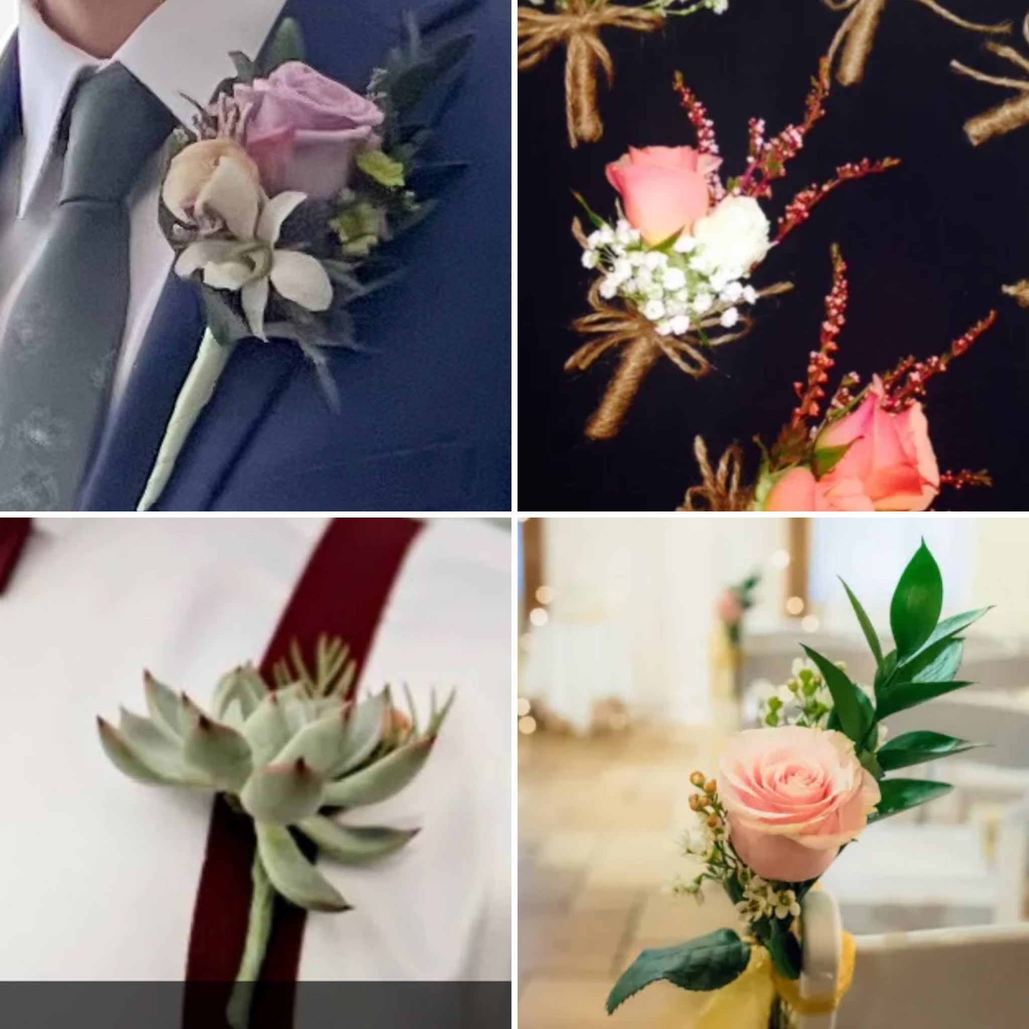 Boutonnières for Prom!!  - At Beaumont Florist, we offer a stunning selection of boutonnières tailored for prom night. Our expert florists meticulously design each boutonnière to add a touch of sophistication and personality to your formal attire. We pride ourselves on using the highest quality flowers to ensure your boutonnière remains fresh and vibrant throughout the evening. Choose from a variety of styles and colors to match your date’s corsage or to express your individual flair. Let us help you make a memorable statement at your prom with a beautifully handcrafted boutonnière.