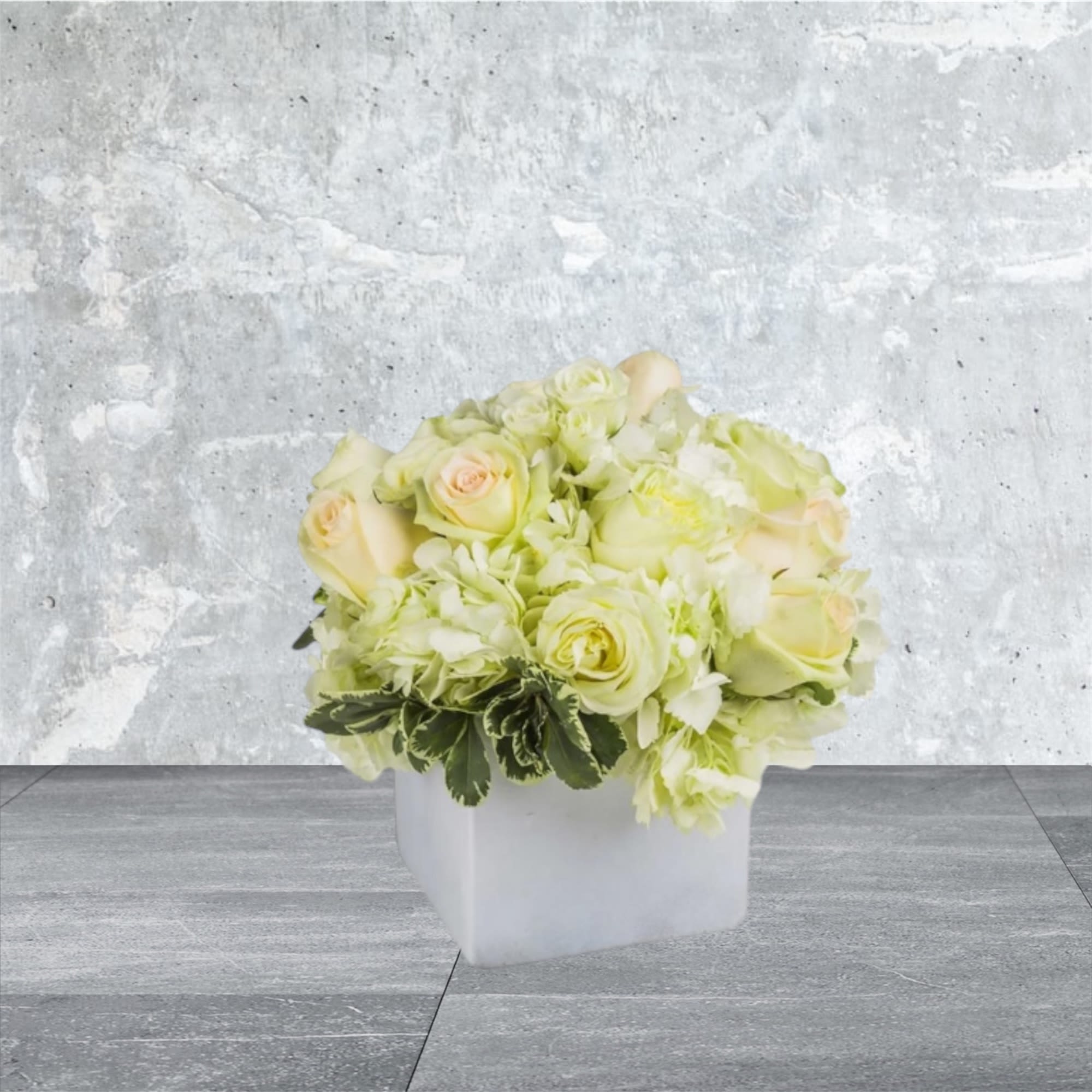 Simplicity - Simplicity by BloomNation™ is the perfect gift to wish a happy birthday, show gratitude, or wish a speedy recovery.   Arrangement Details: Includes blush pink roses, white roses, blush spray roses, white hydrangea. APPROXIMATE 