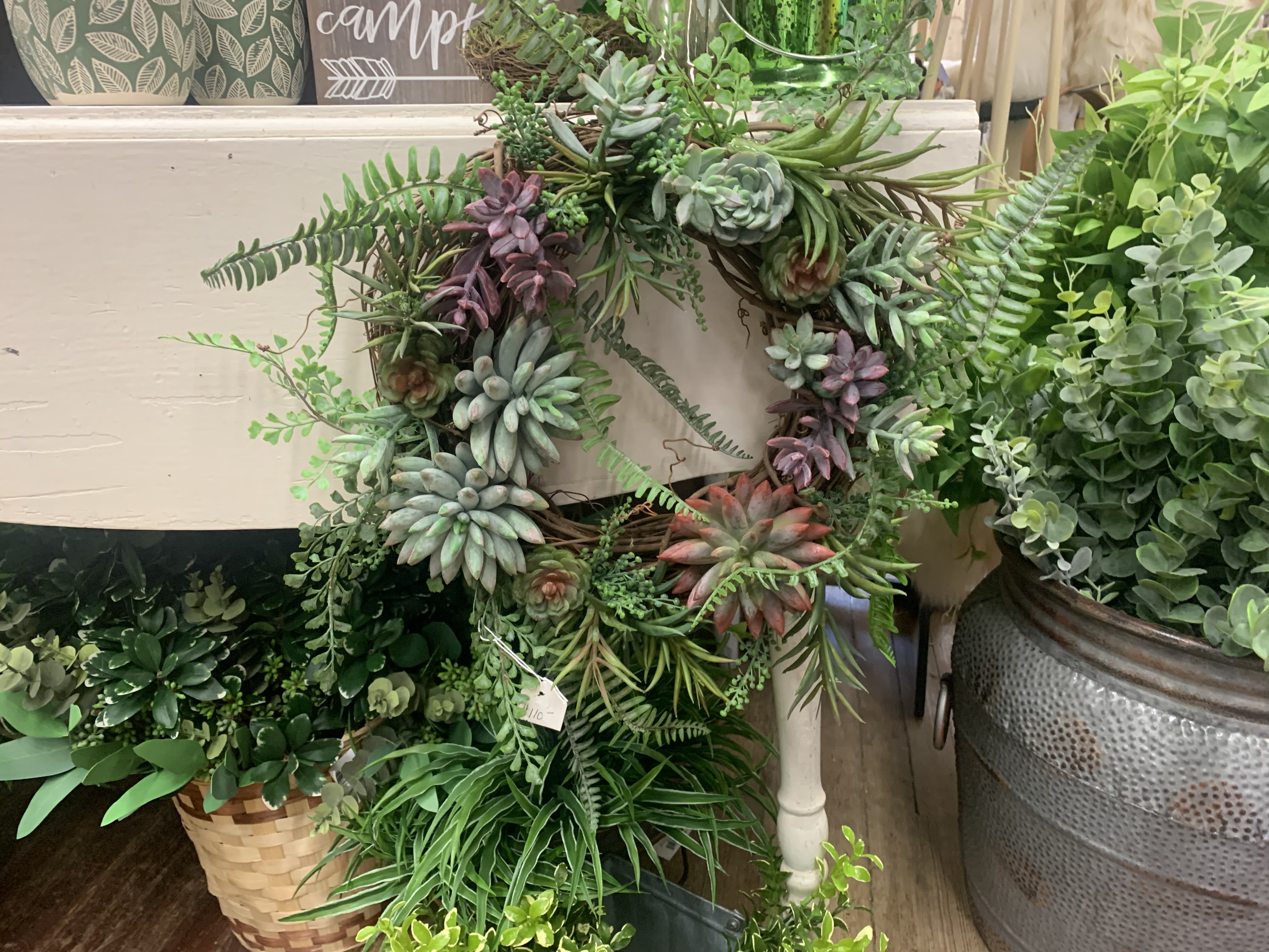 Artificial Succulent Wreath  - Artificial Succulent Wreath 