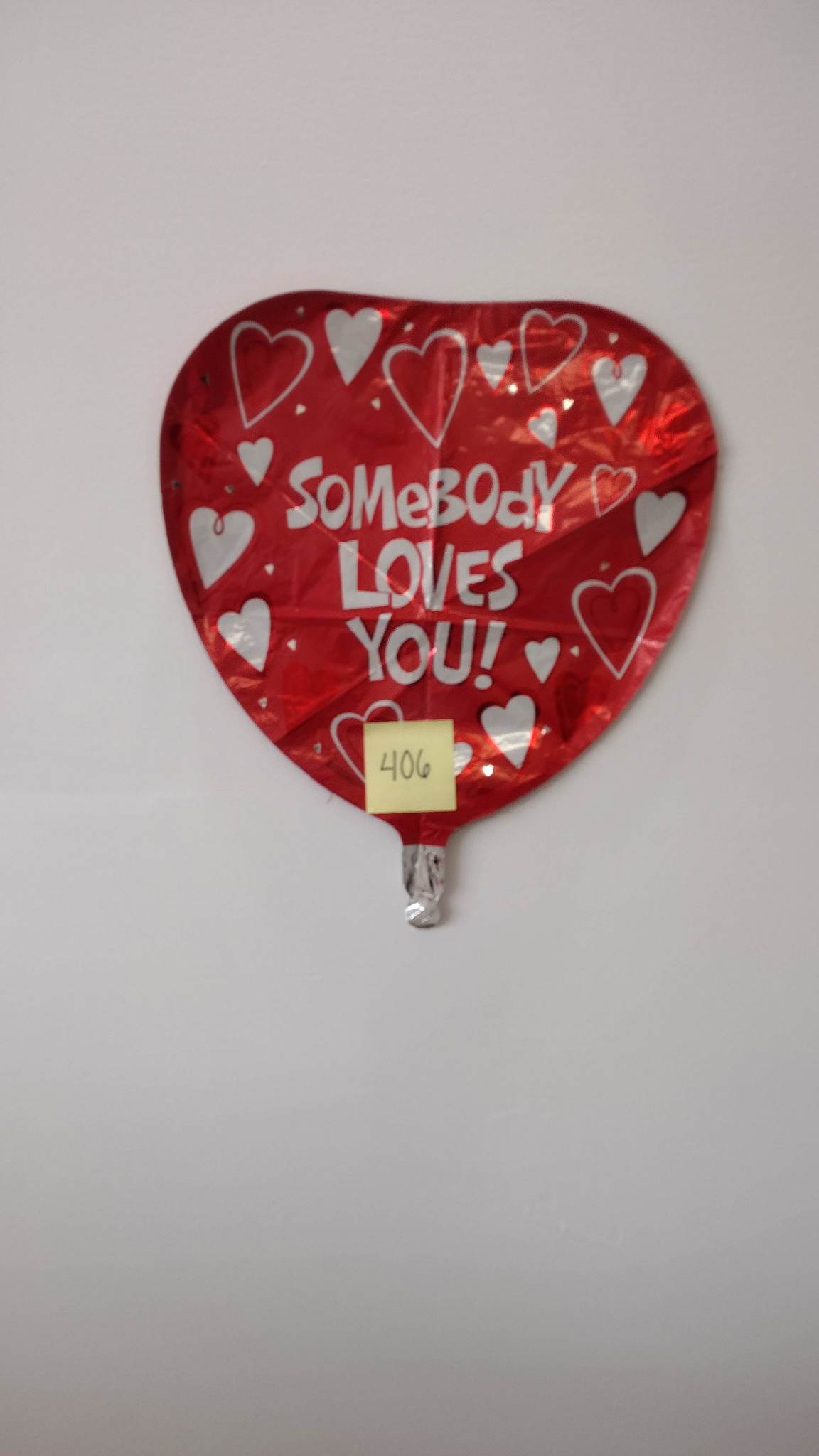 Somebody Loves you (#406) Somebody Loves you (#406) - 18in mylar to add to any balloon or floral arrangement