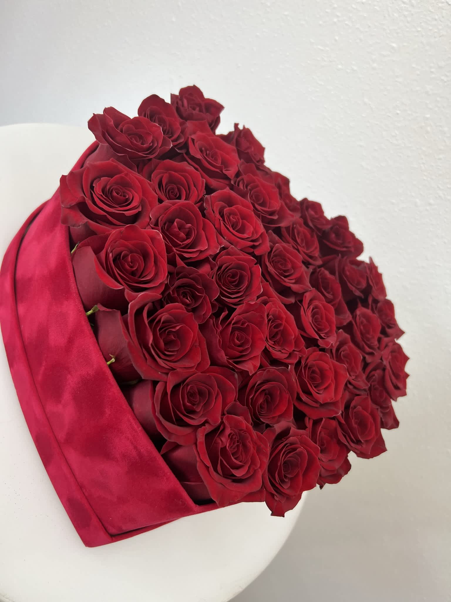 Lady in Red  - Signature heart box with red roses 