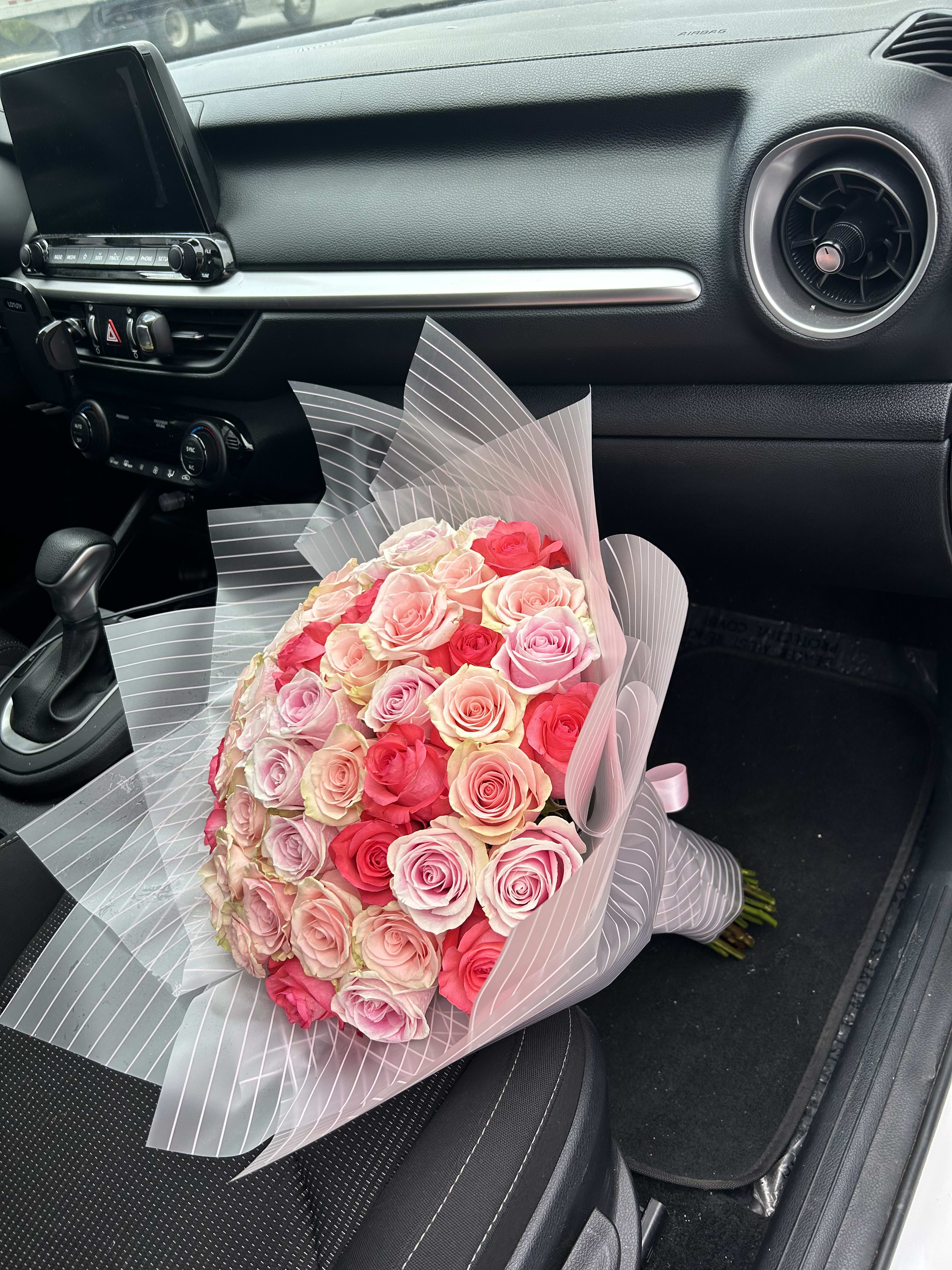 Pink Charm - 50 Rose Bouquet - The perfect pink bouquet of mixed pink Ecuadorian roses. Sure to Wow anybody.