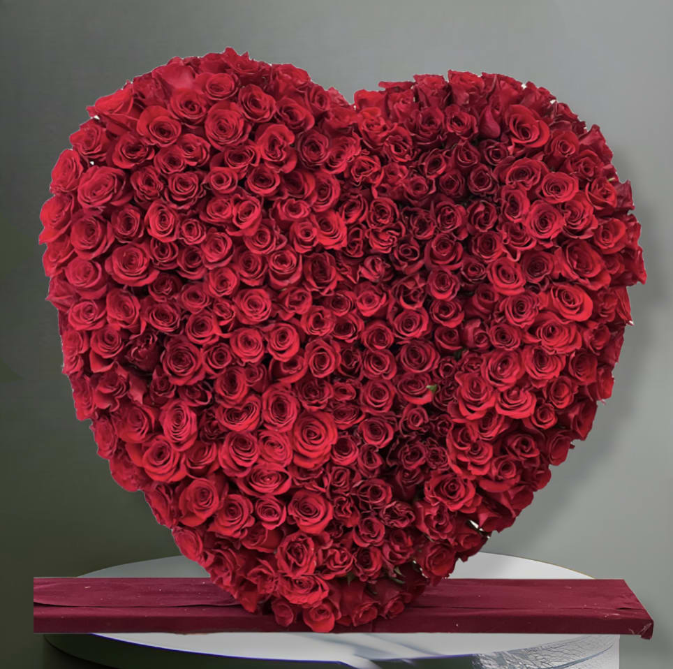 Heartfelt Roses Heartfelt Roses - Our stunning fresh floral red heart."Embrace Love with Our Heartfelt Red Rose Arrangement – A Timeless Symbol of Passion and Affection."