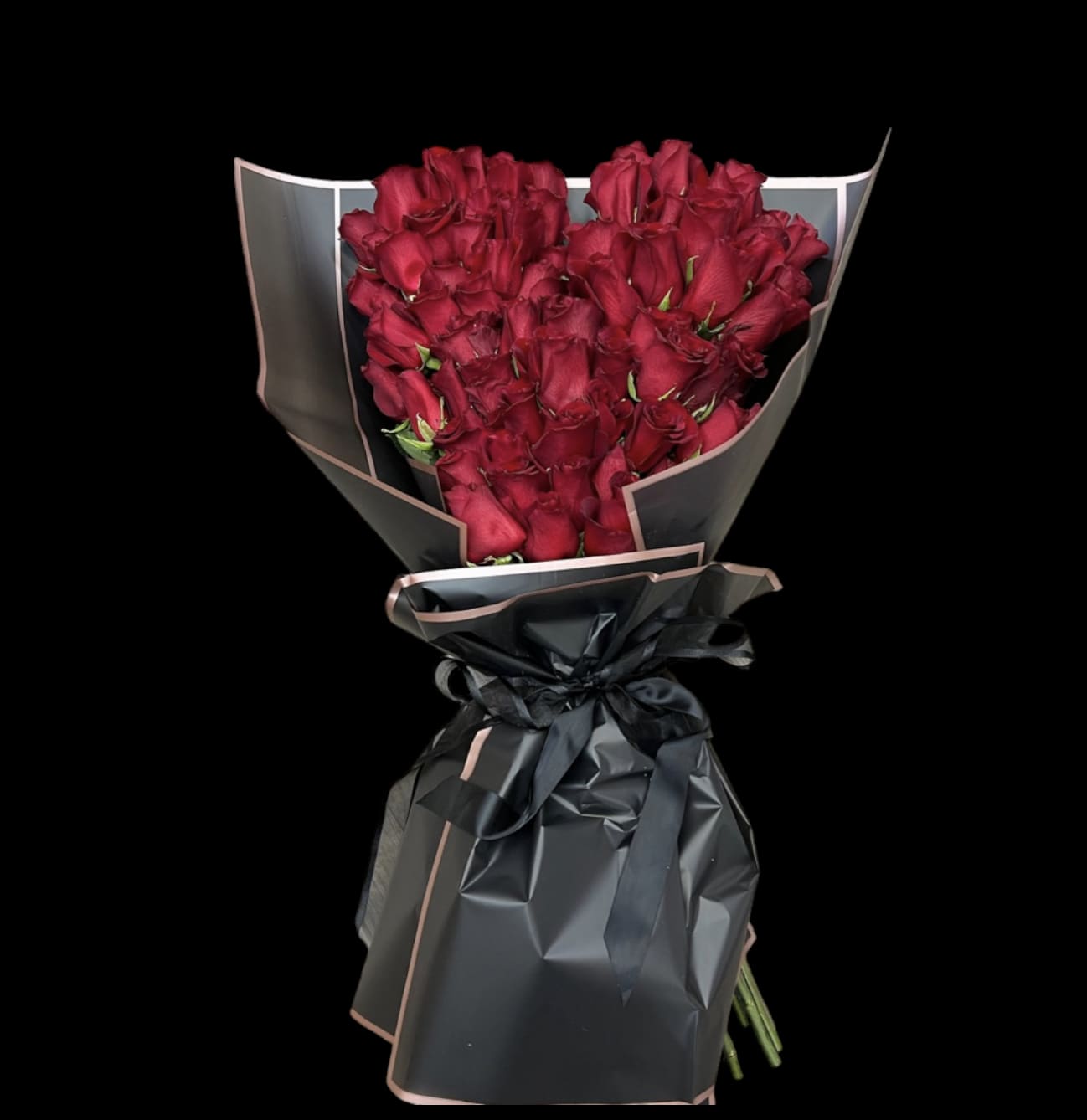 Giving you my heart  - My oh, my! What red roses do to one's eyes. Show the special someone in your life how much you care with timelessly beautiful red roses. Known globally as a classic demonstration of love and dedication, gifting these fresh flowers will not only speak for themselves but for you, too! Introducing our exquisite Long Stem Red Roses bouquet, a stunning masterpiece designed to capture the essence of love and romance. This hand-tied bouquet features elegantly arranged red roses that embody passion and beauty. Crafted in a charming French style, each bloom is meticulously selected by our talented floral designers to ensure the highest quality and freshness. Perfect for any occasion, this bouquet not only symbolizes deep affection but also adds a touch of sophistication to your celebrations. Let the timeless elegance of our red roses speak the language of your heart.