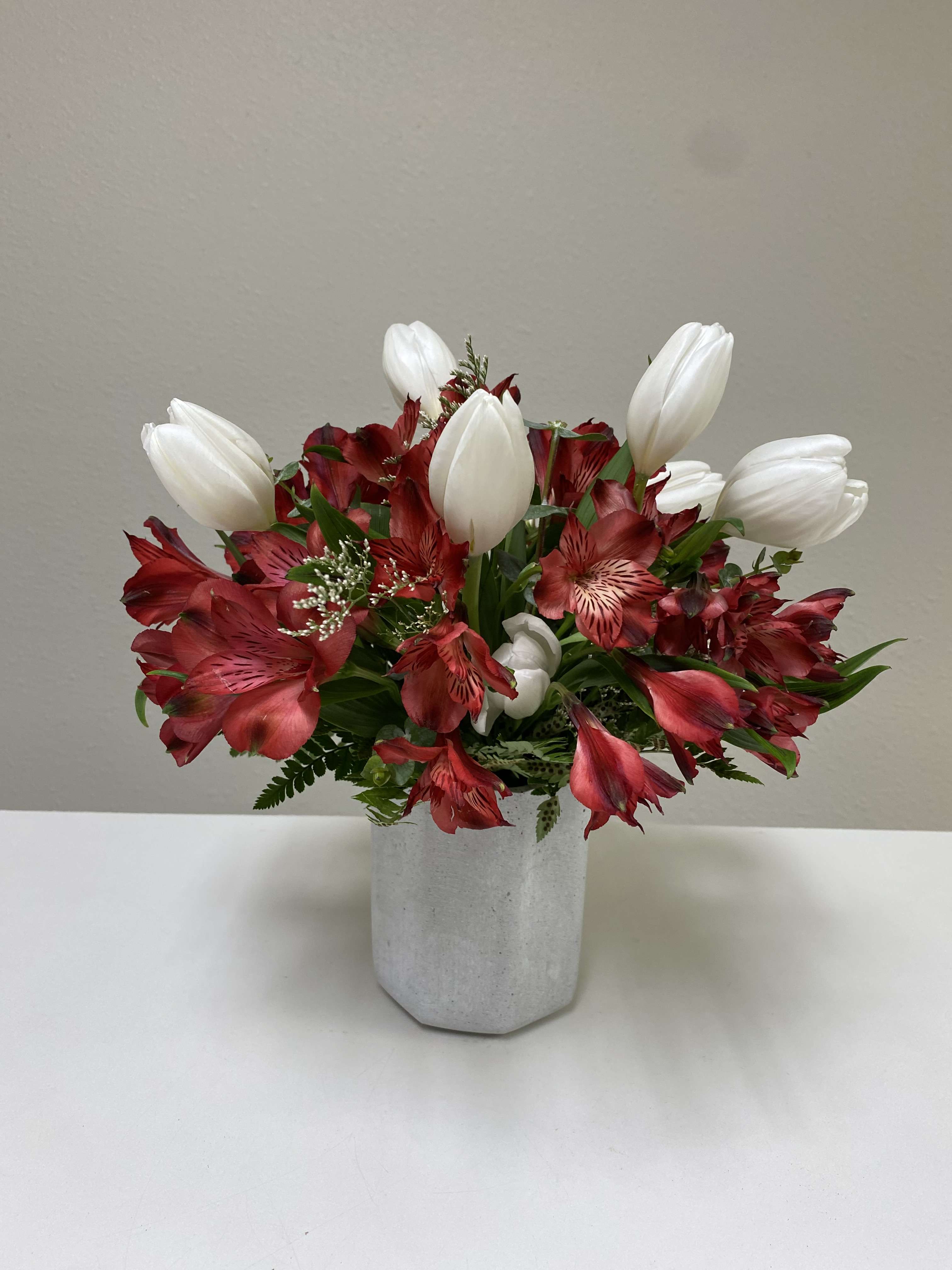 Grey House Blooms-For the love of Tulips - Tulips and alstromaria