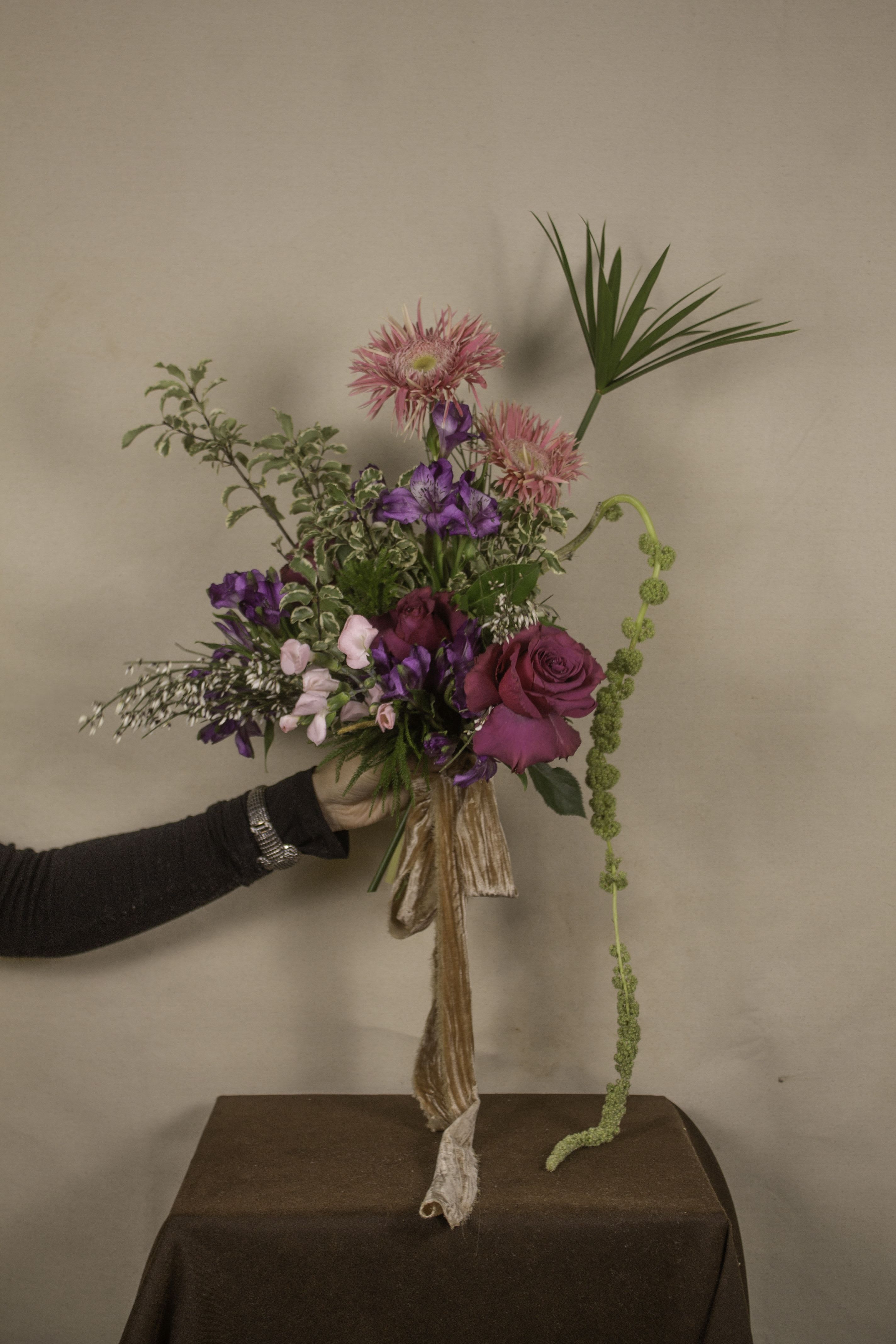 Designer's Choice : Bouquet - Let our florists work their magic! With a Designer’s Choice bouquet, you’ll receive a one-of-a-kind arrangement crafted with the freshest, most beautiful flowers of the season. Perfect for any occasion, it’s a surprise palette tailored to your style and preferences.  ---------------------- At The Burmese Cat Floral Studio, we celebrate the uniqueness of every flower and vase. While the photo captures the spirit of your arrangement, some elements—like one-of-a-kind vessels or seasonal stems—might not always be exactly the same. However, each arrangement will embody the same charm, elegance, and artistic flair.  If substitutions are needed due to weather, seasonal shifts, or market availability, we’ll stay true to the mood, colors, and style you’ve chosen. Rest assured, any replacements will match or exceed the value of the original design.  If there’s something specific that’s a must-have for your arrangement, just let us know in the notes at checkout or reach out directly—we’ll do our best to make it happen! ----------------------