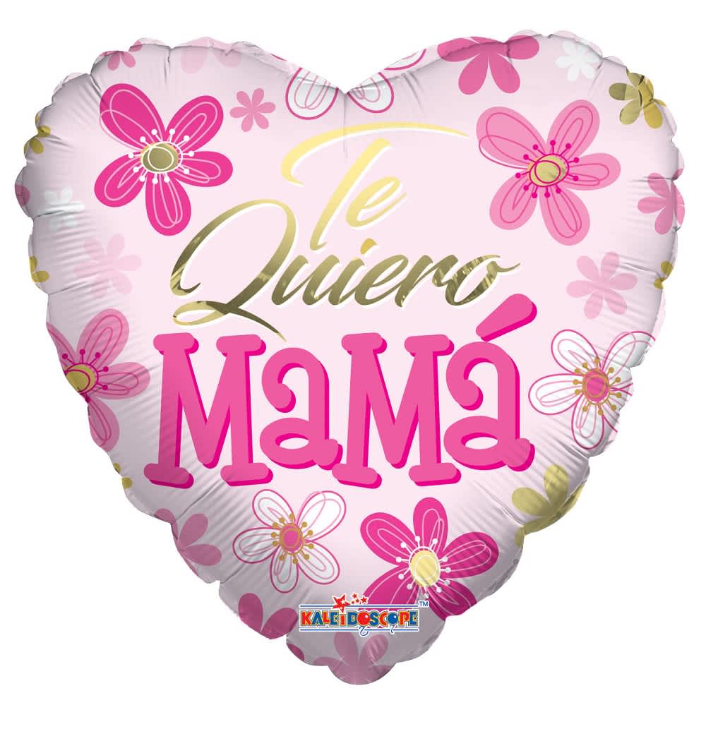 Te Quiero Mama (Spanish) - Pink Balloon - TE QUIERO MAMA 17&quot; INCH HELIUM-FILLED MYLAR BALLOON QTY. 1