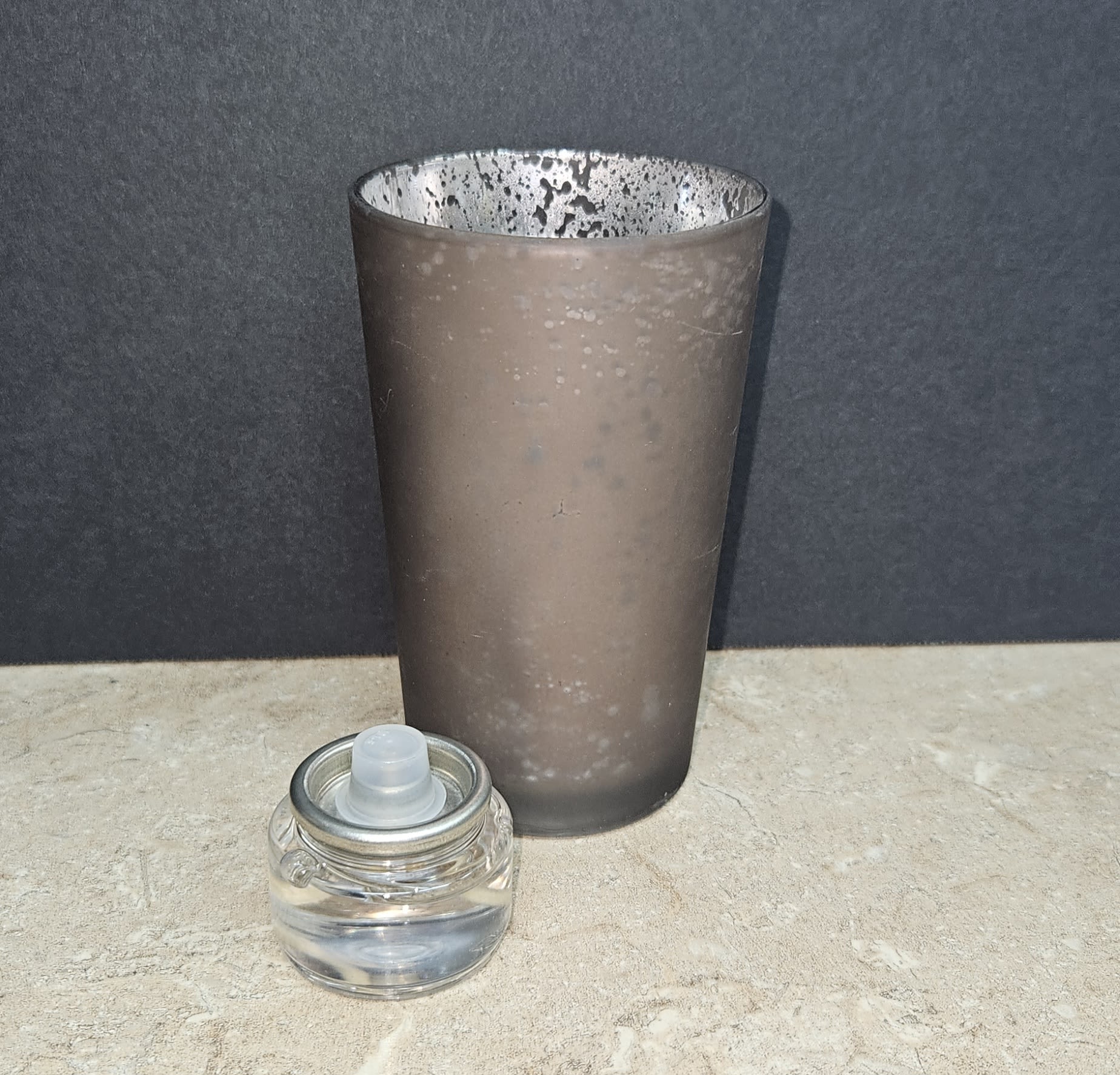 Mercury Bronze  - Mercury Bronze Votive Holder with Votive  