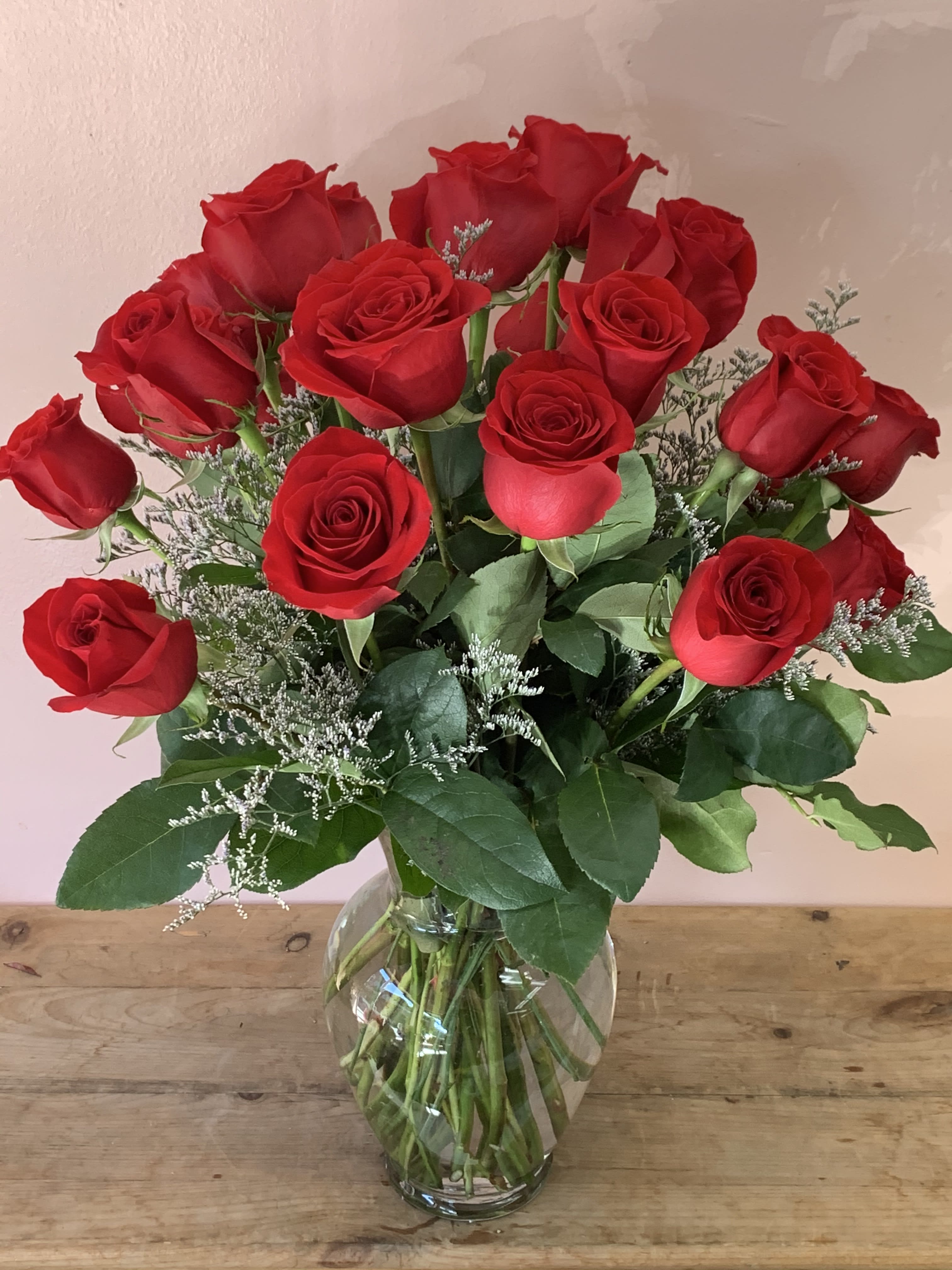 My Love - 24 Long Stemmed Red Roses - W809 My Love - 24 Long Stemmed Red Roses - W809 - When it comes to romance the red rose rules! And when it comes to delivering romance in a big way two dozen gorgeous red roses are a brilliant choice. Twenty-four stunning red roses are arranged with greenery and delivered in a feminine vase.Approximately 24" W x 26" H Orientation: All-Around As Shown : W809