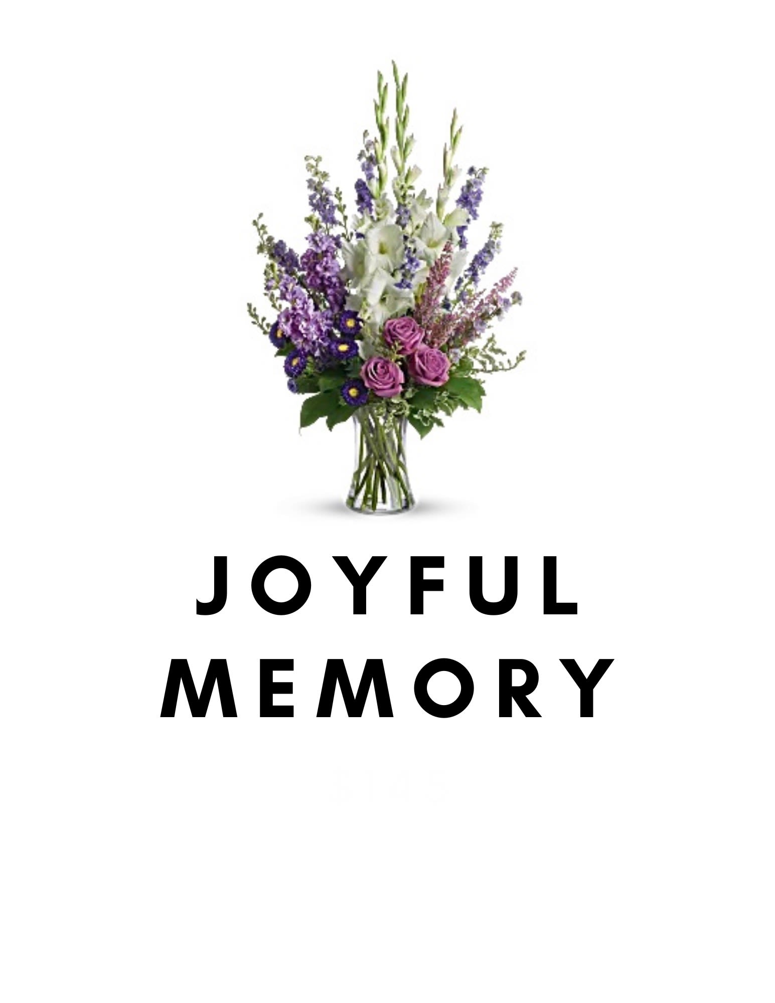 JOYFULL MEMORIES - Delicate colors in a clear glass vase.