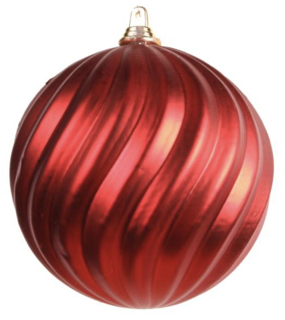 250MM SWIRL LINE BALL W/H 250MM SWIRL LINE BALL W/H - Color: MATTE RED