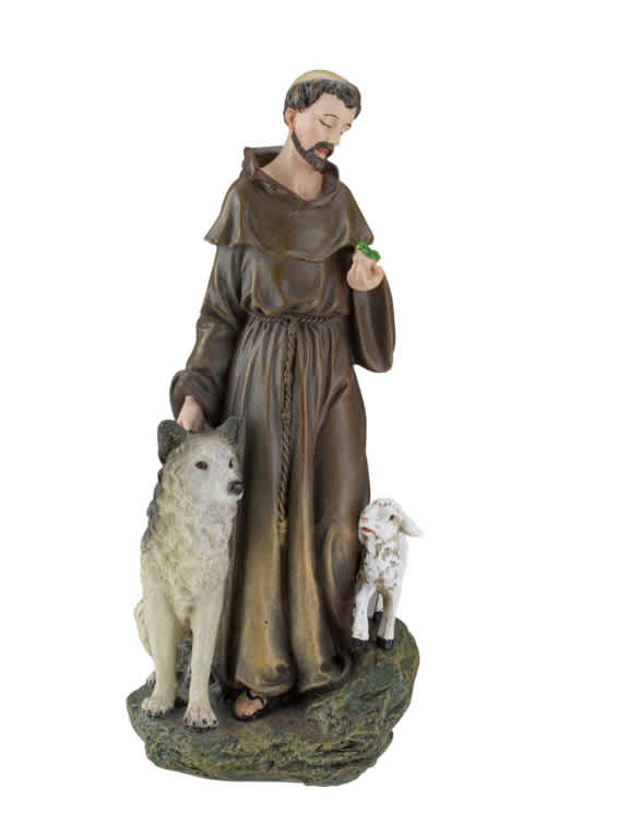 RELIGIOUS GIFTS- SCULPTURE- St Francis and Animals 10in. Statue RELIGIOUS GIFTS- SCULPTURE- St Francis and Animals 10in. Statue - Theme RENAISSANCE COLLECTION Division JOSEPH’S STUDIO ROMAN Materials RESIN/STONE MIX Dimension 9.75"H x 4.5"W