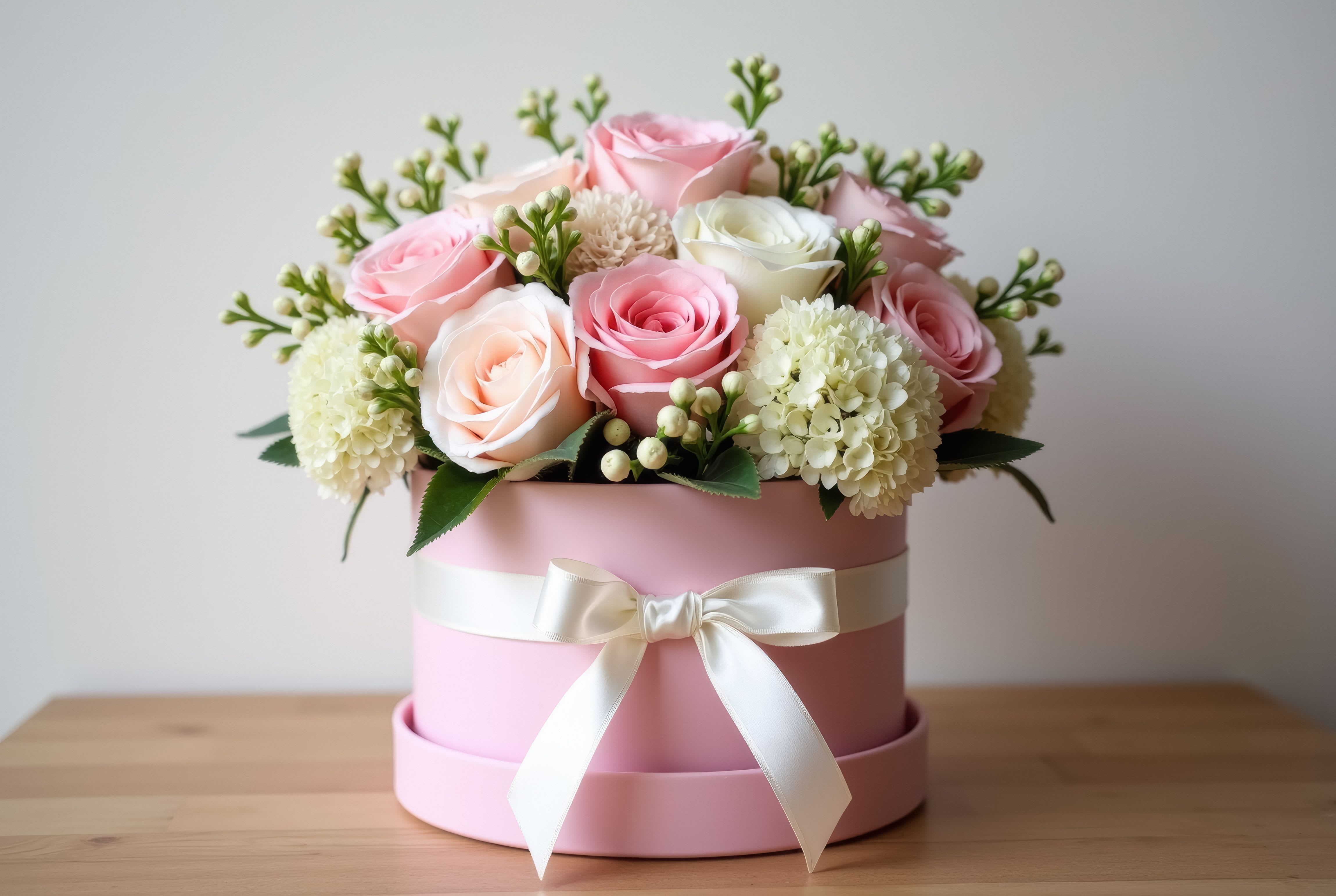 Garden Party Garden Party - Dress your celebrations with our stunning Garden Party floral arrangement, artfully designed to express love and affection. This enchanting bouquet features an exquisite blend of soft pink roses, delicate white blooms, and lush green accents, all elegantly presented in a charming pink hat box, adorned with a graceful satin ribbon. Perfect for romantic gestures, anniversaries, or simply to brighten someone's day, this floral masterpiece captures the essence of springtime romance. Each flower is meticulously selected for its freshness and beauty, ensuring a long-lasting display that will delight your loved one. Order now to make this Valentine's Day unforgettable! Our fast and reliable delivery service ensures your heartfelt gift arrives on time, ready to spread joy and love. Don't miss out on the chance to create cherished memories—choose the Garden Party arrangement and let your love bloom!