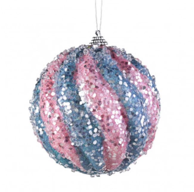 Ornament Icy Ball Ornament Icy Ball - Color: BLUE/PINK