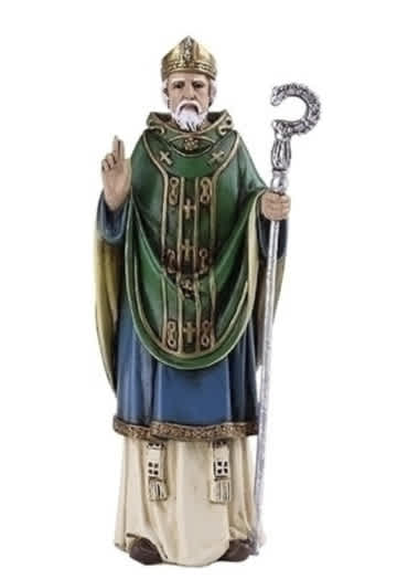 RELIGIOUS GIFTS- SCULPTURE- St. Patrick Statue RELIGIOUS GIFTS- SCULPTURE- St. Patrick Statue - Theme RENAISSANCE COLLECTION Division JOSEPH’S STUDIO ROMAN Materials RESIN/STONE MATERIAL Dimension 4.6"L x 2.3"W x 6.3"H