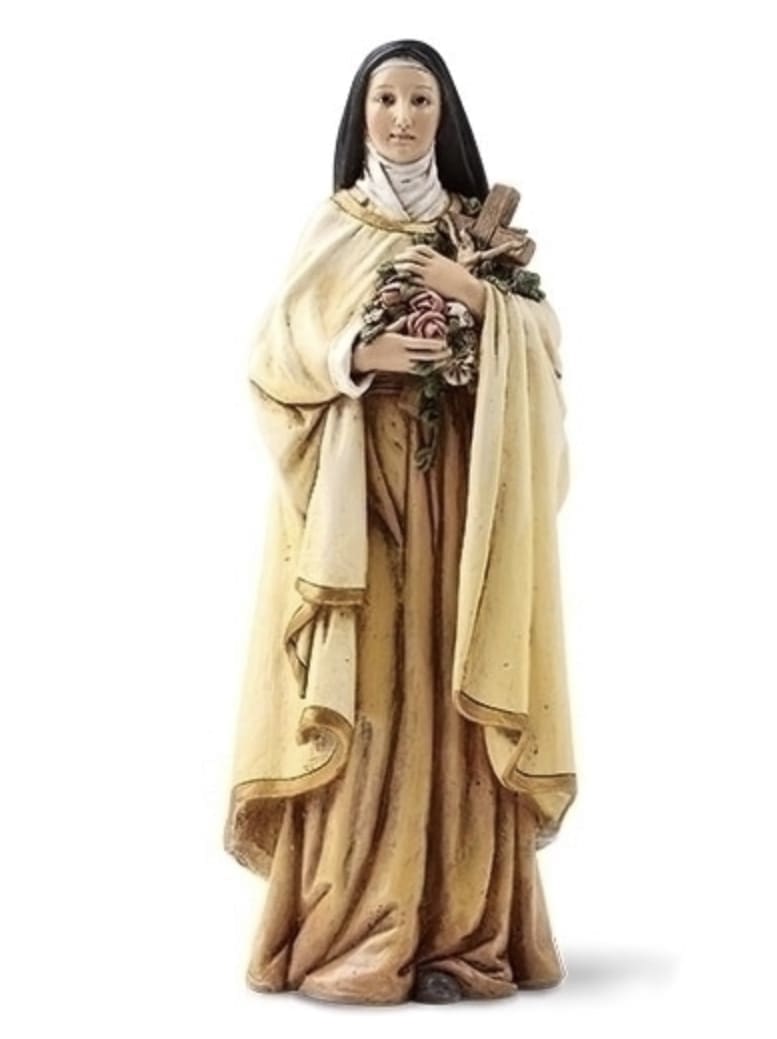 RELIGIOUS GIFTS- SCULPTURE- ST THERESE FIGURE RENAISSANCE COLLECTION RELIGIOUS GIFTS- SCULPTURE- ST THERESE FIGURE RENAISSANCE COLLECTION - Theme JS RENAISSANCE COLL Division JOSEPH STUDIO Materials RESIN/STONE MIX Dimensions 6.13"H 2.25"W 2"D