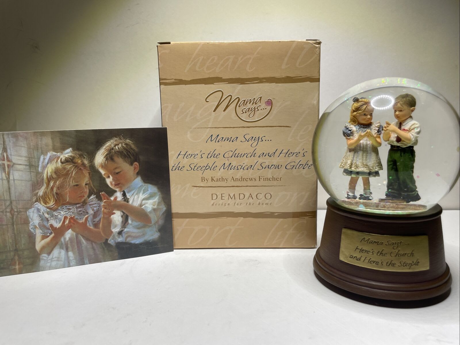 Mama Says Heres the Church Steeple Snow Globe Mama Says Heres the Church Steeple Snow Globe - Theme COMMUNION Division Kathy Andrews Fincher DEMDACO