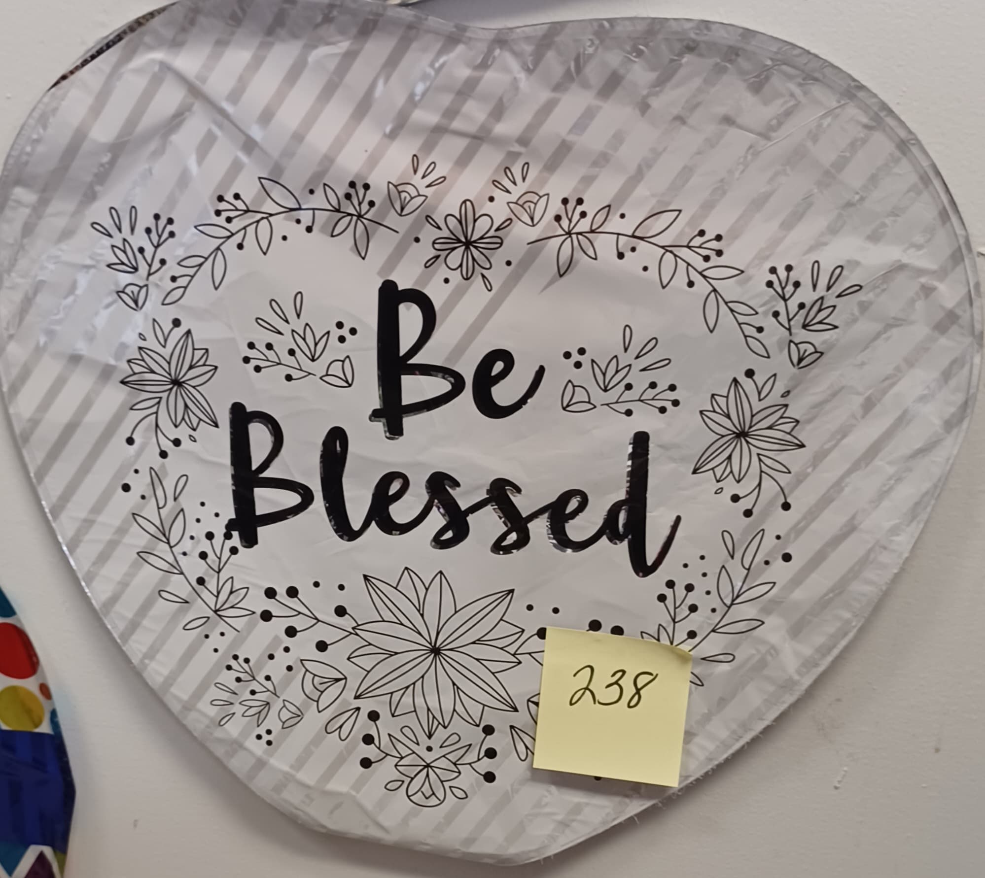 Be Blessed Helium Mylar Balloon Be Blessed Helium Mylar Balloon - #238 18in Mylar Balloon