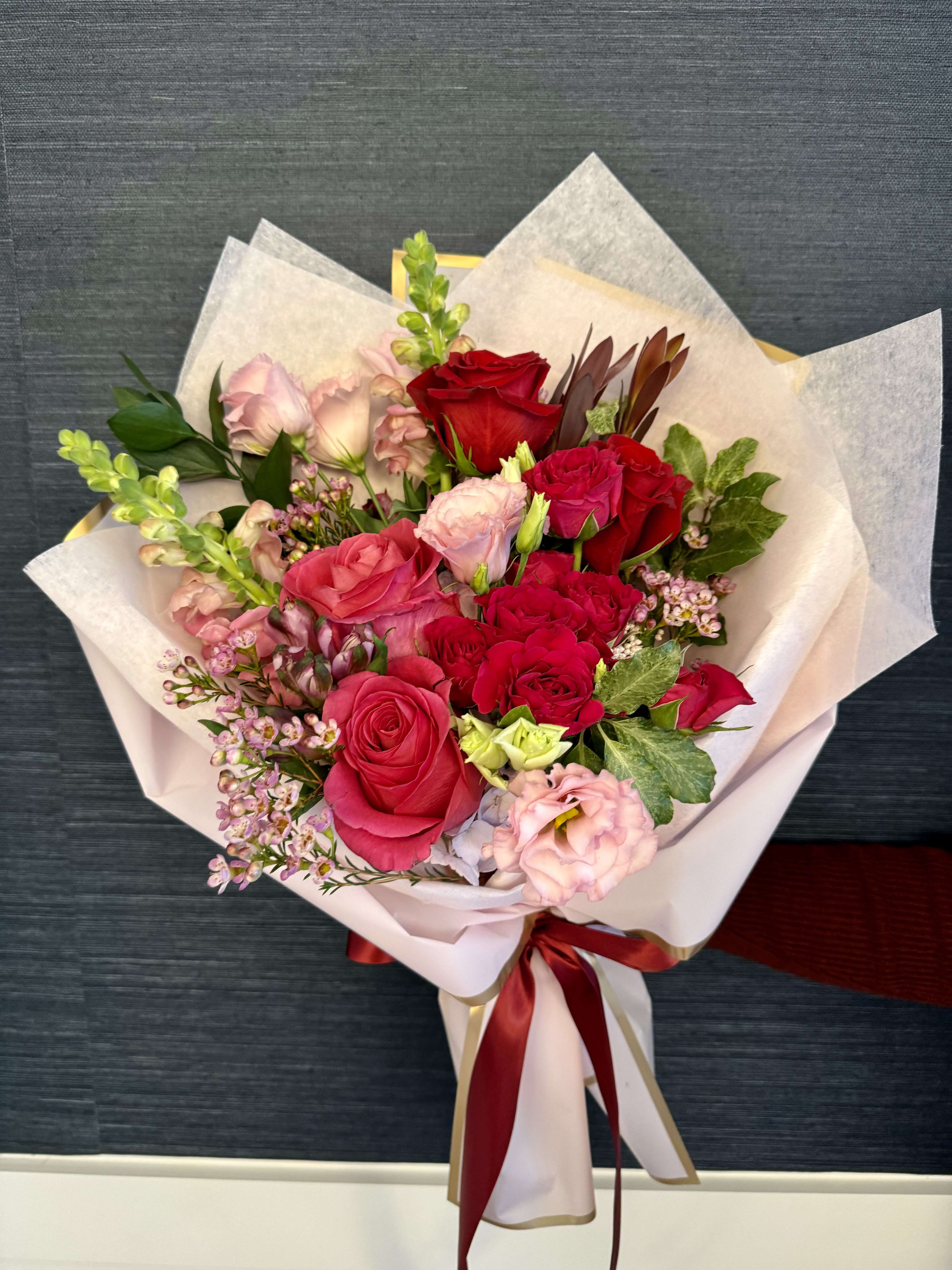 Sweetheart - Florist Choice mixed arrangement. Hand Tied