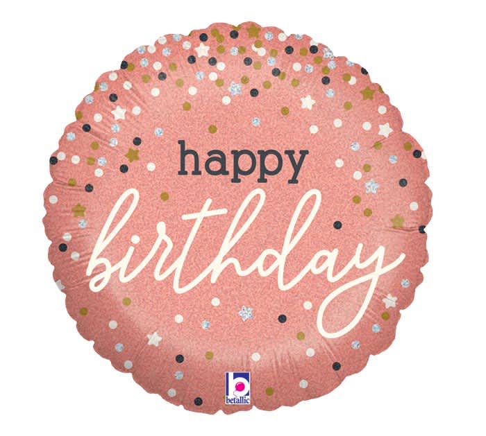 18" Happy Birthday Holographic Mylar 18" Happy Birthday Holographic Mylar - Choose this sparkly balloon for the occasion.