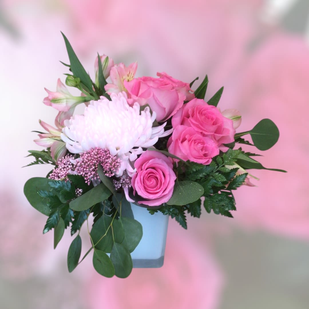 Little Dreamer by BloomNation™ Little Dreamer by BloomNation™ - The perfect arrangement for welcoming a baby girl into the world or celebrating a birthday. Send this soft and sweet arrangement to somebody as lovely as the flowers! Approximate Dimensions: 12"D x 10"H