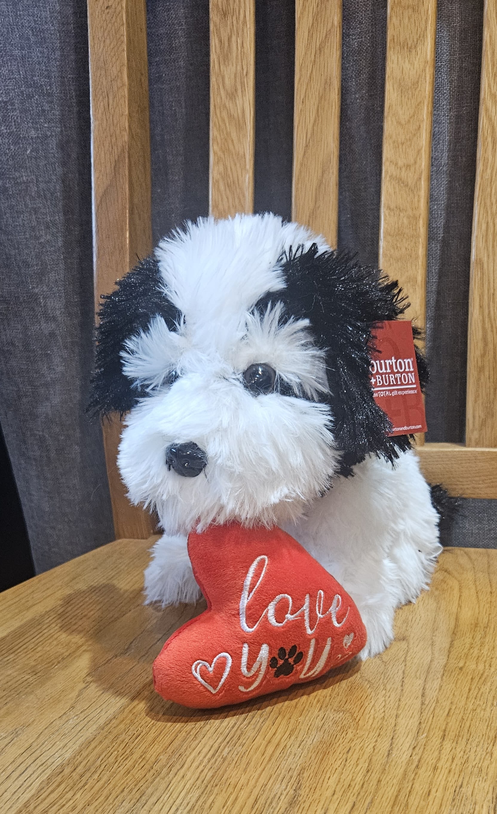Scruffy Love Buddy - 8.5 Plush Dog &quot;I Love You&quot; on the Heart 