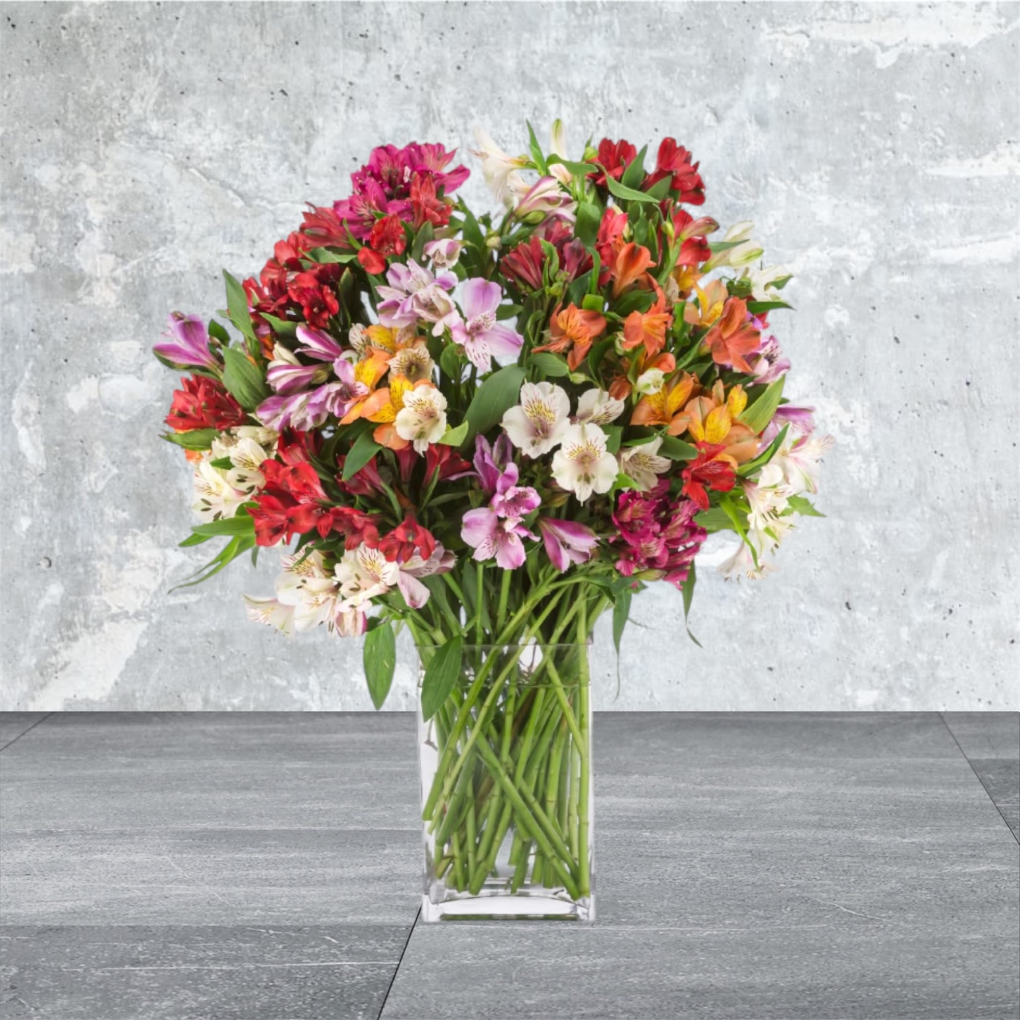 Amazing Alstroemeria - Alstroemeria often represents mutual support. This makes the arrangement the perfect choice for saying thank you or showing appreciation. Send this to your best friend, your family, or your coworker who always has your back.
