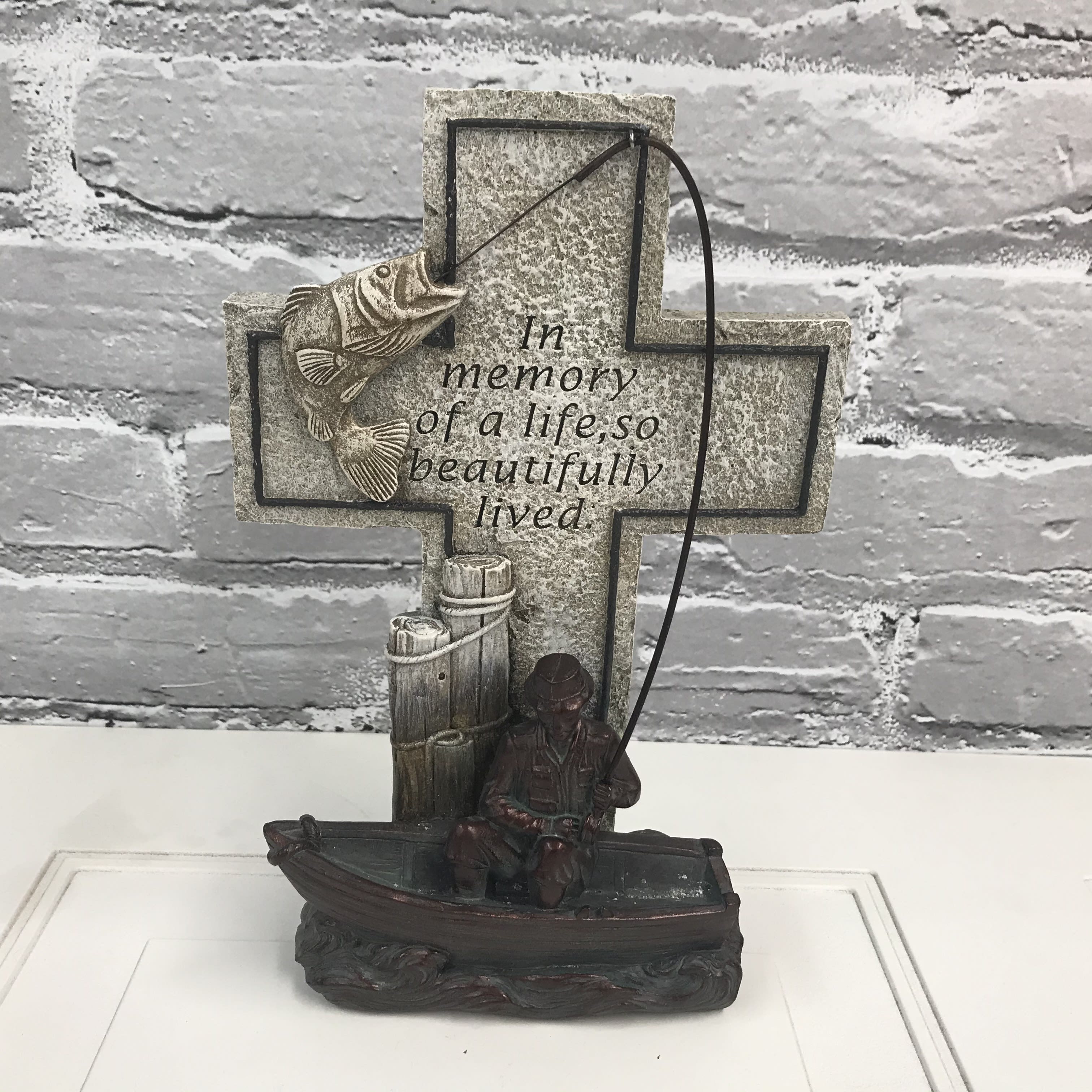 Fisherman's Cross - Fisherman's cross made of resin. Approximately 11.5 inches tall.
